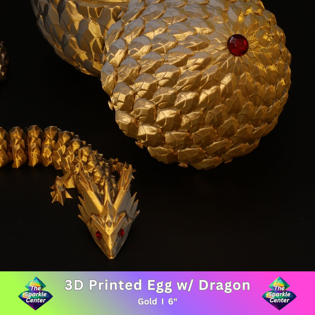3D Printed Dragon Egg w/ Dragon