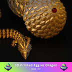 3D Printed Dragon Egg w/ Dragon