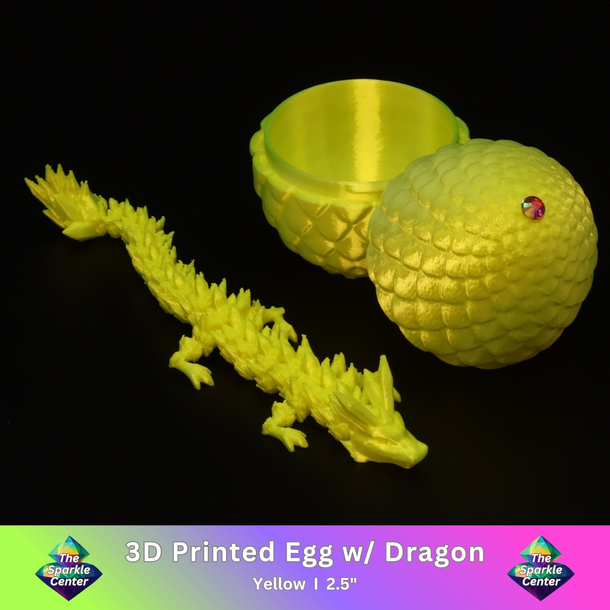 3D Printed Dragon Egg w/ Dragon