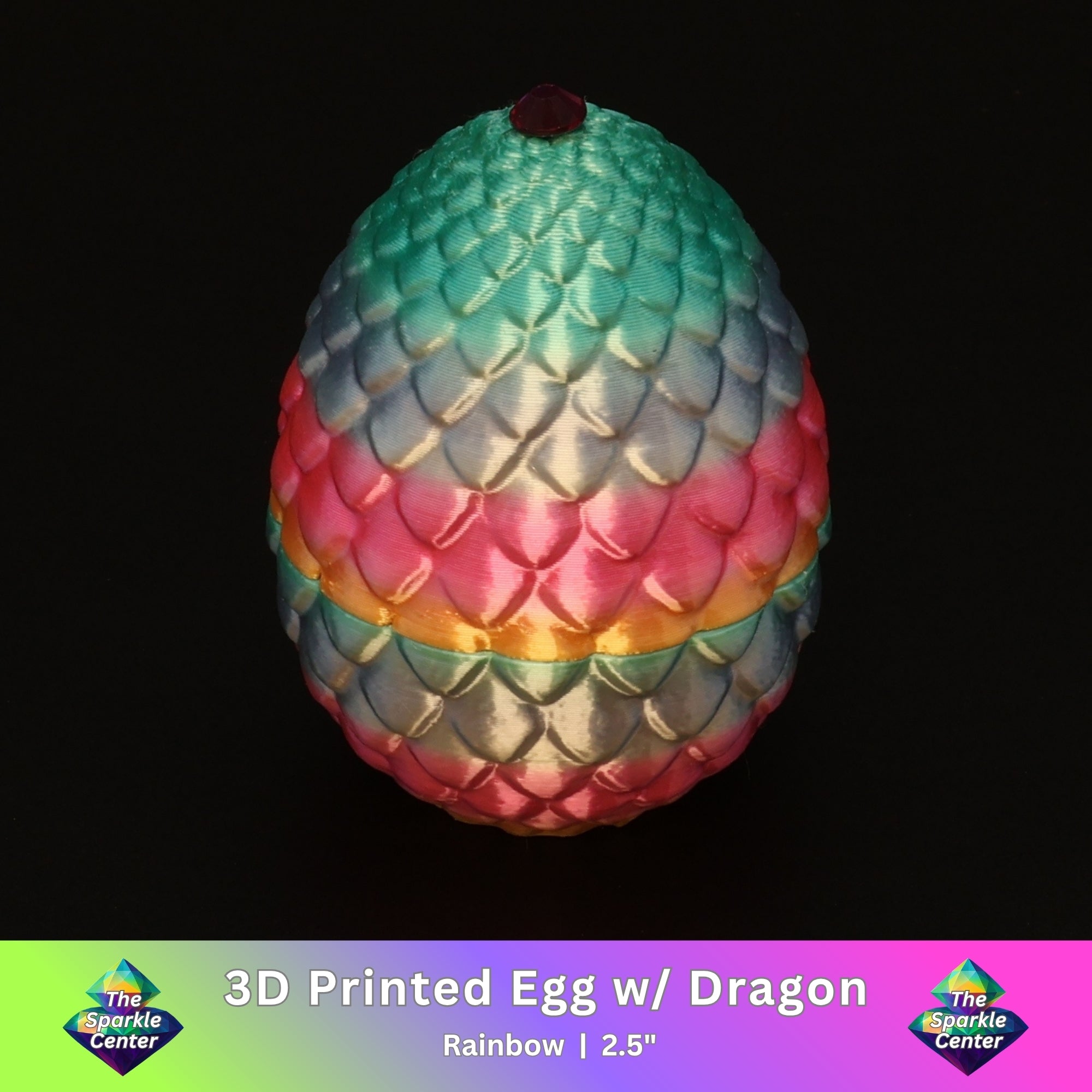 3D Printed Dragon Egg w/ Dragon