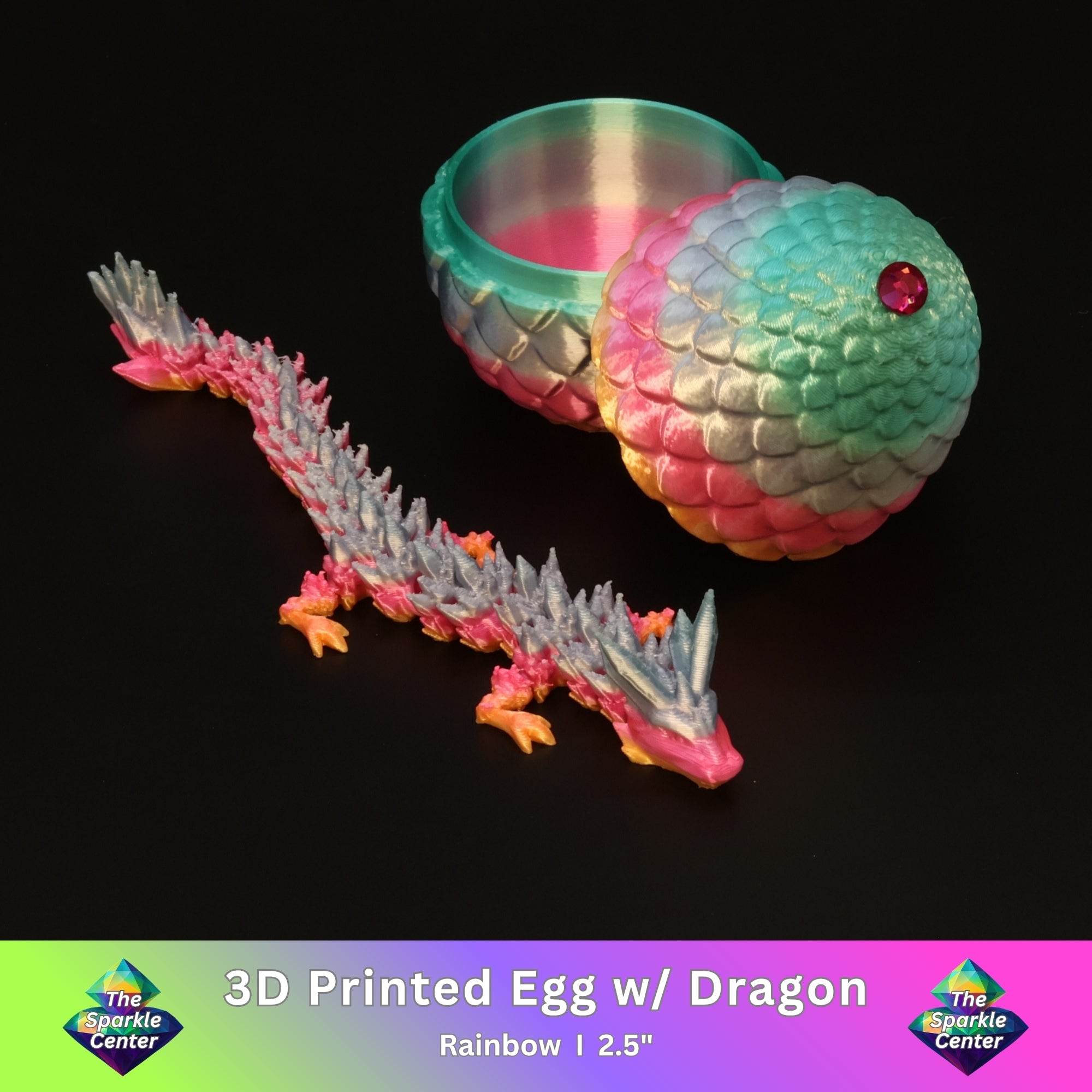 3D Printed Dragon Egg w/ Dragon
