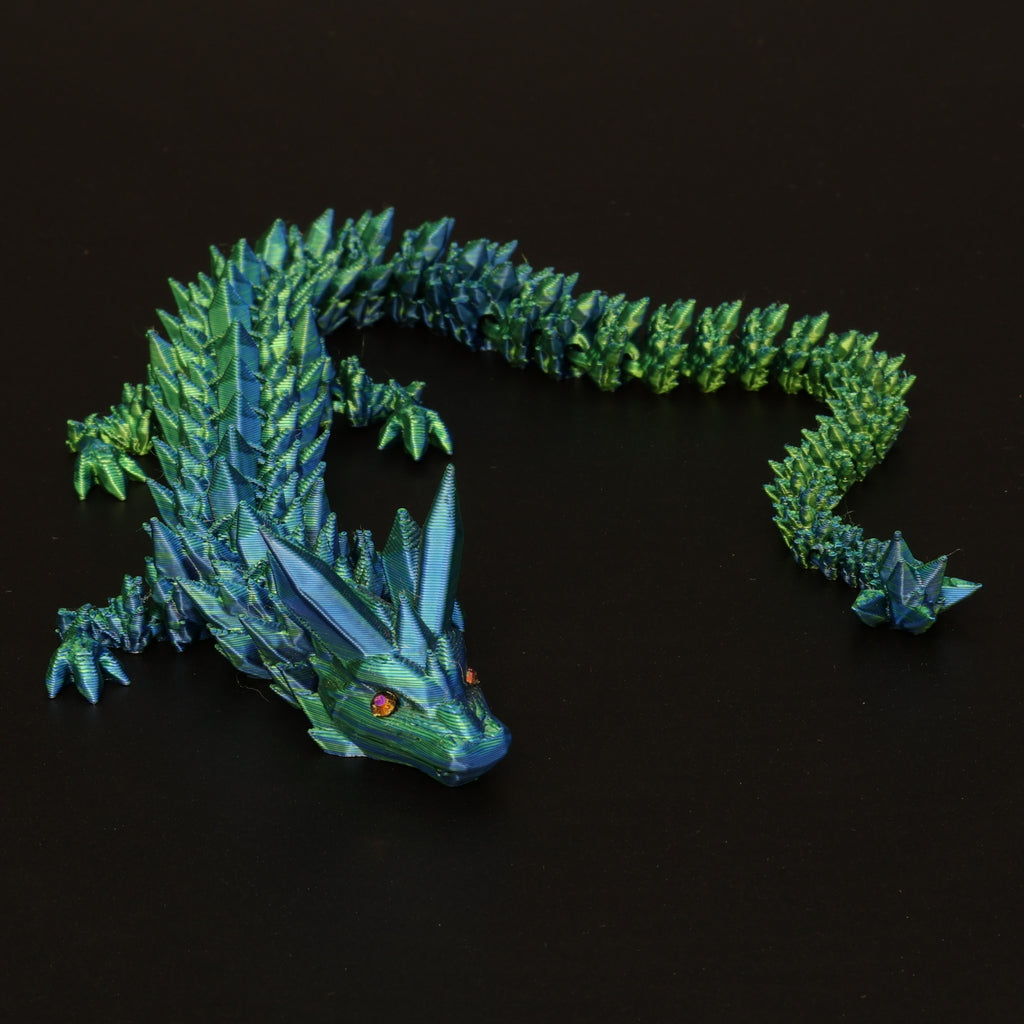 3D Printed Crystal Dragon w/ Gem Eyes