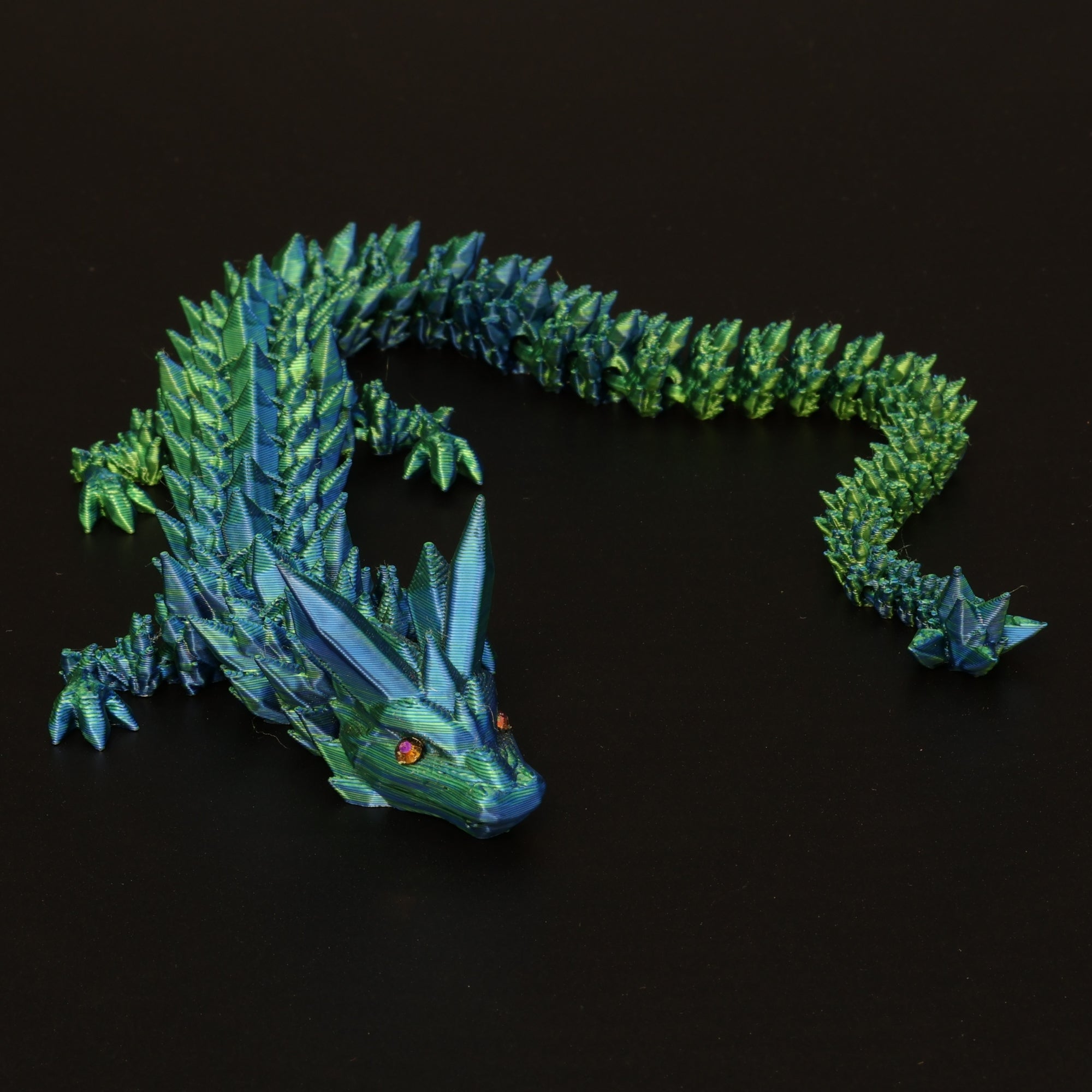 3D Printed Crystal Dragon w/ Gem Eyes