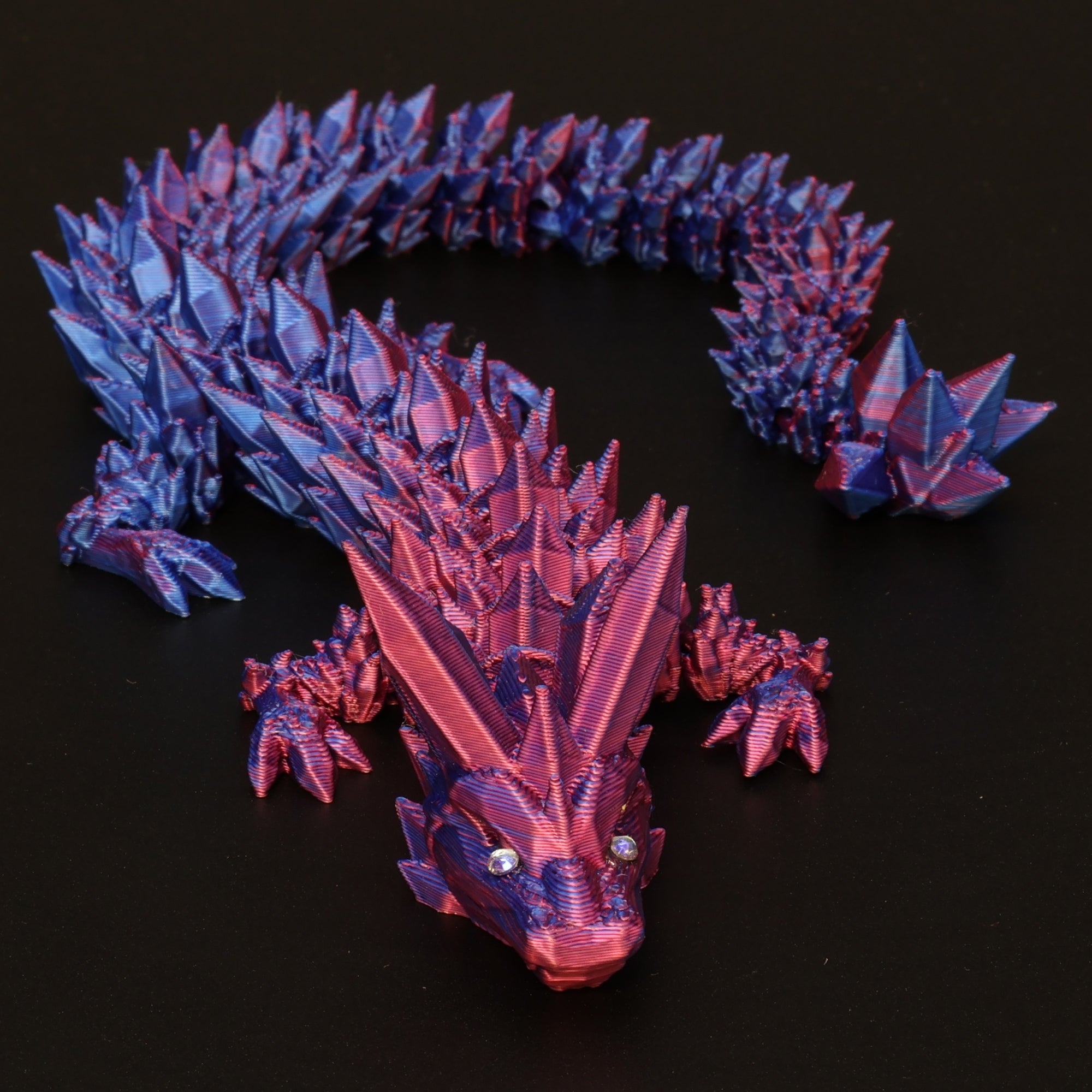 3D Printed Crystal Dragon w/ Gem Eyes