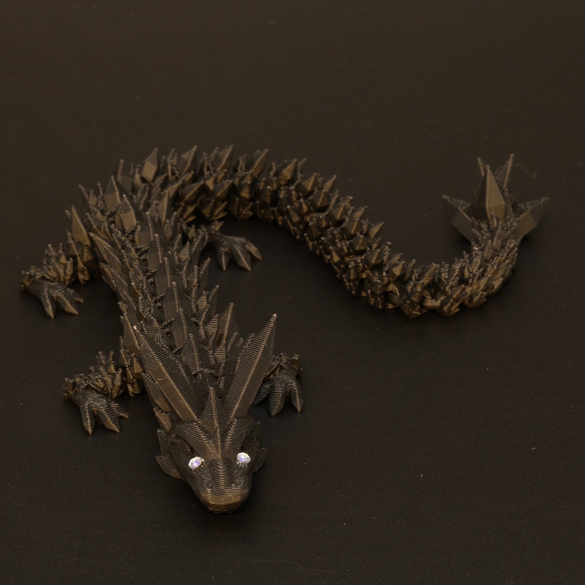 3D Printed Crystal Dragon w/ Gem Eyes