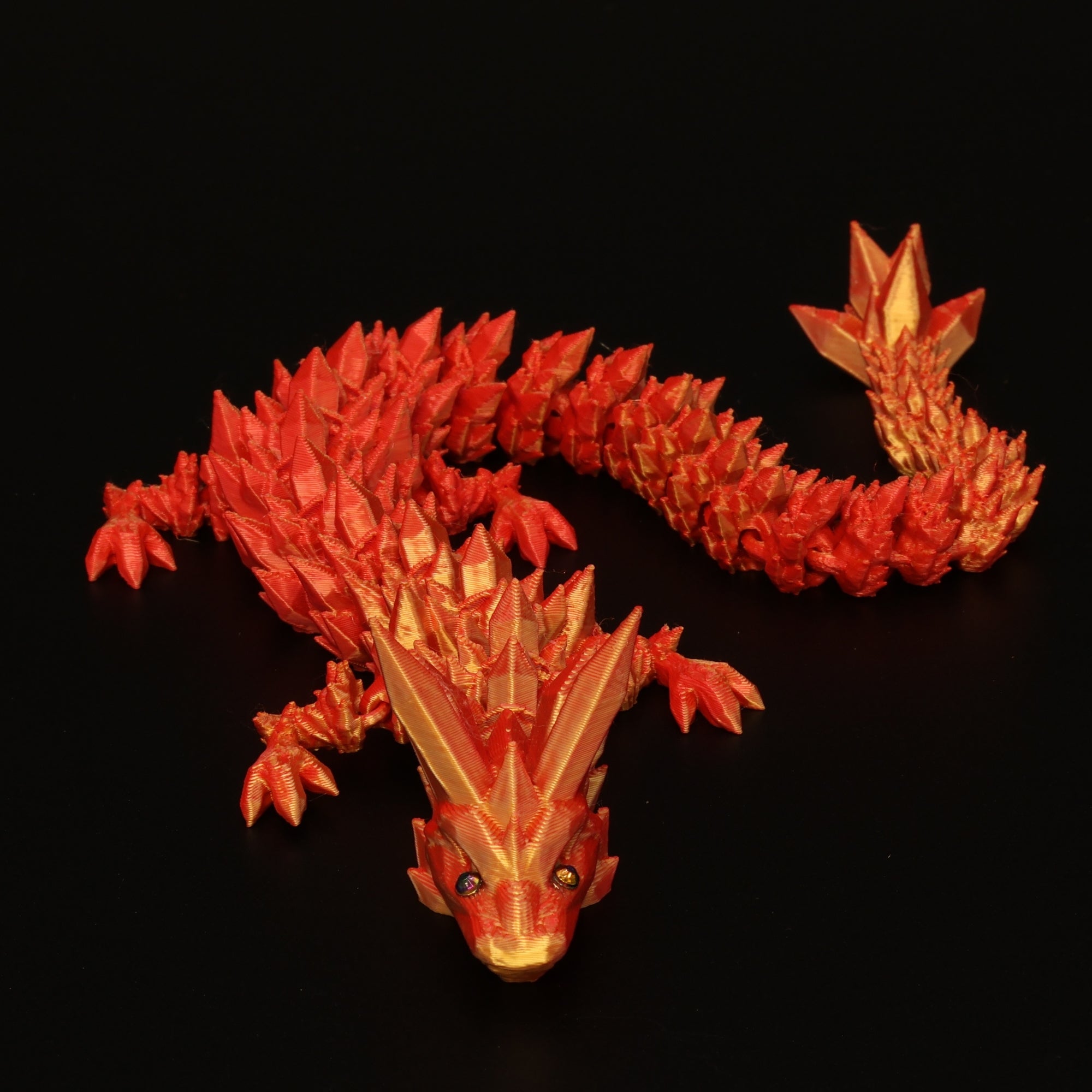 3D Printed Crystal Dragon w/ Gem Eyes
