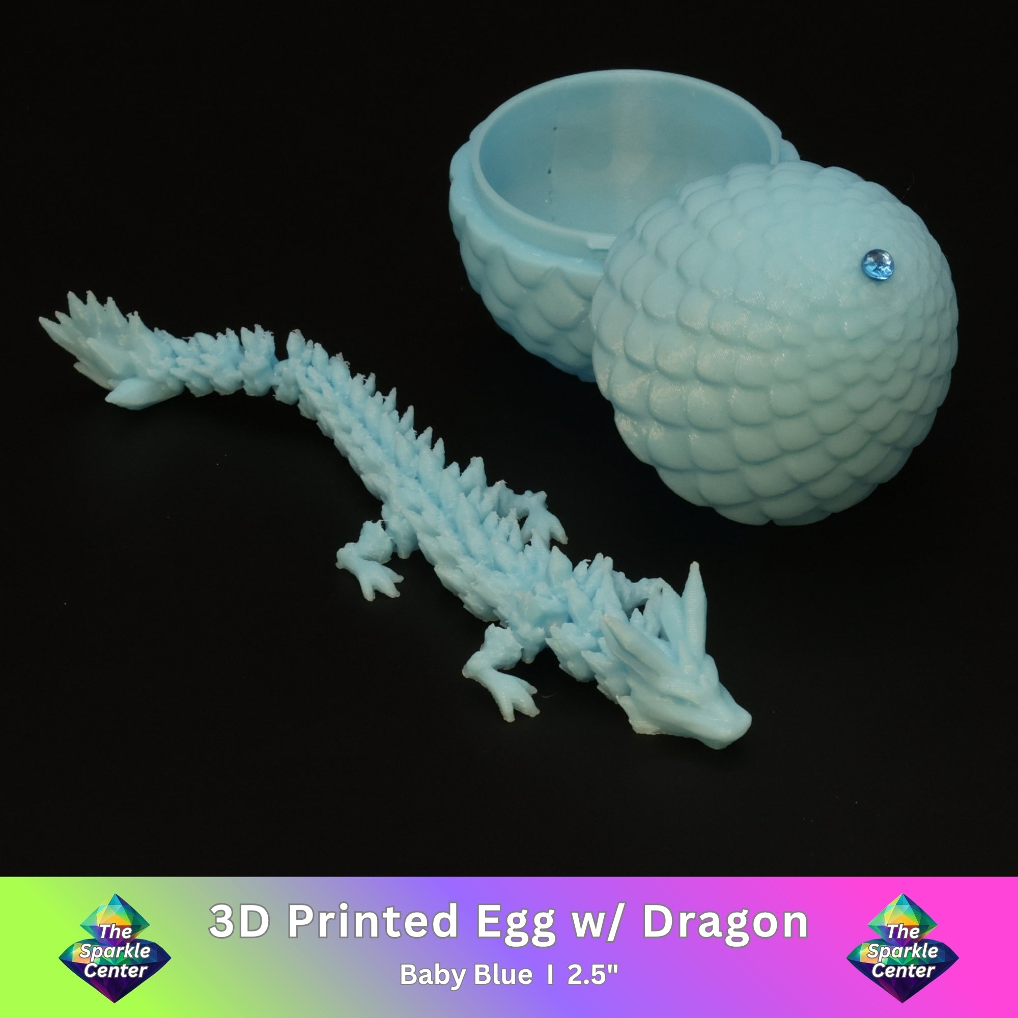 3D Printed Dragon Egg w/ Dragon