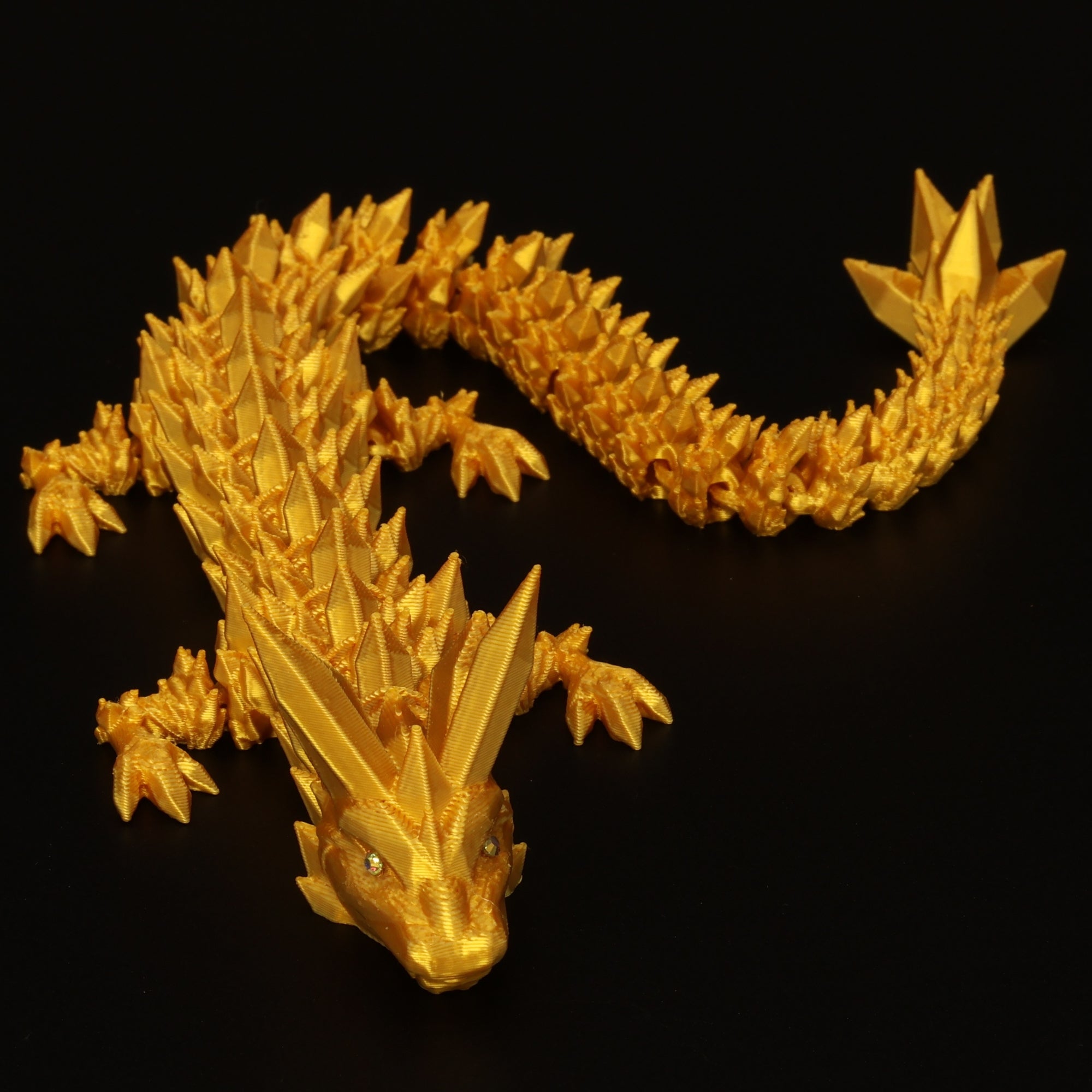 3D Printed Crystal Dragon w/ Gem Eyes