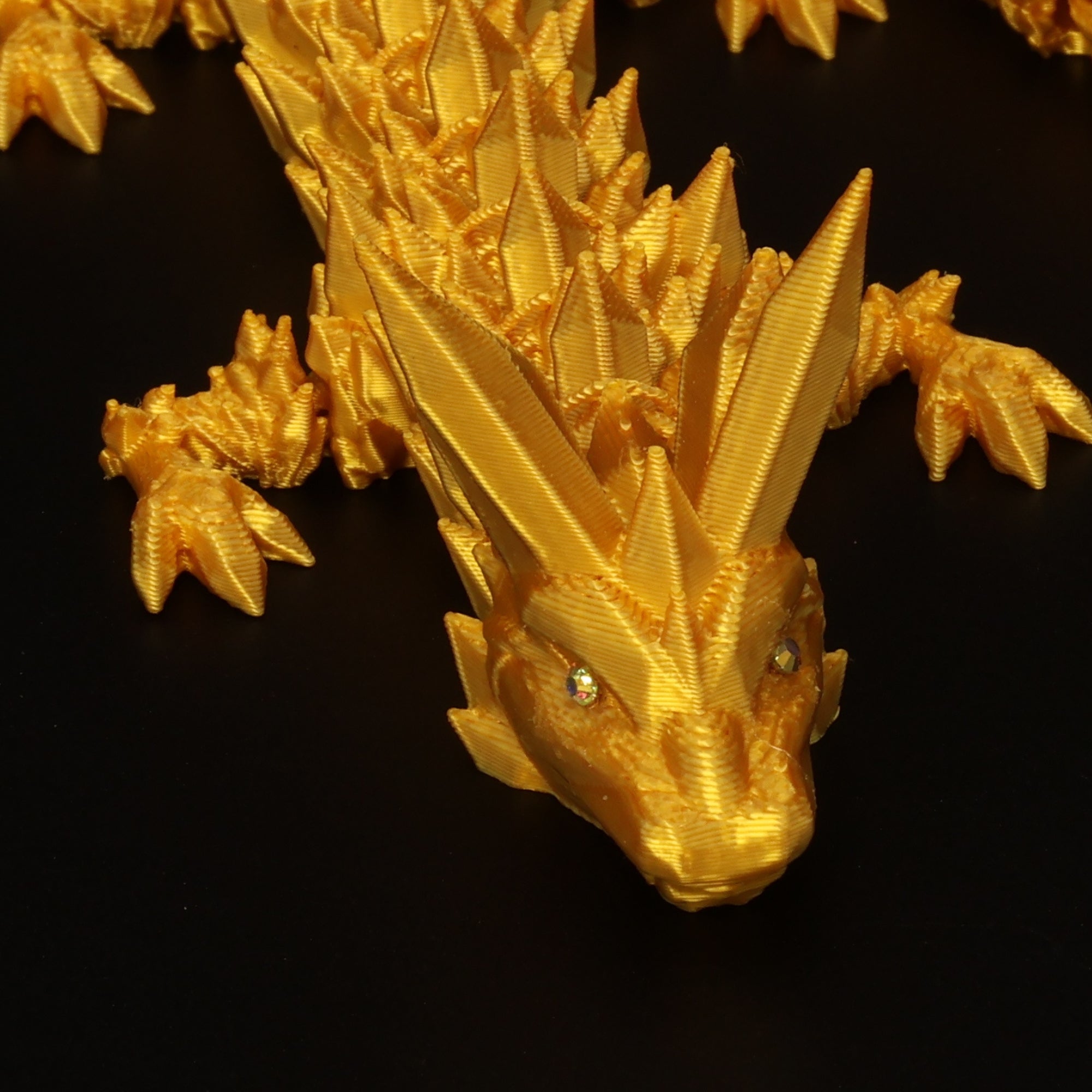 3D Printed Crystal Dragon w/ Gem Eyes