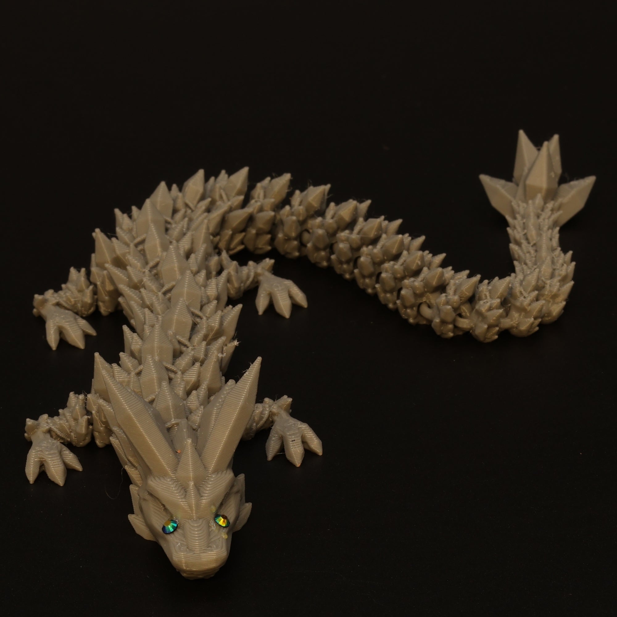 3D Printed Crystal Dragon w/ Gem Eyes