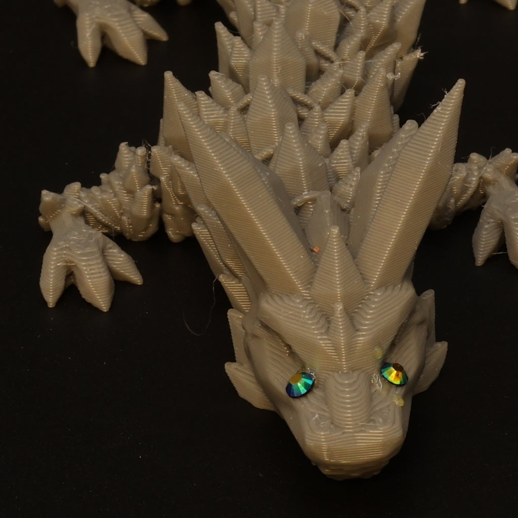 3D Printed Crystal Dragon w/ Gem Eyes