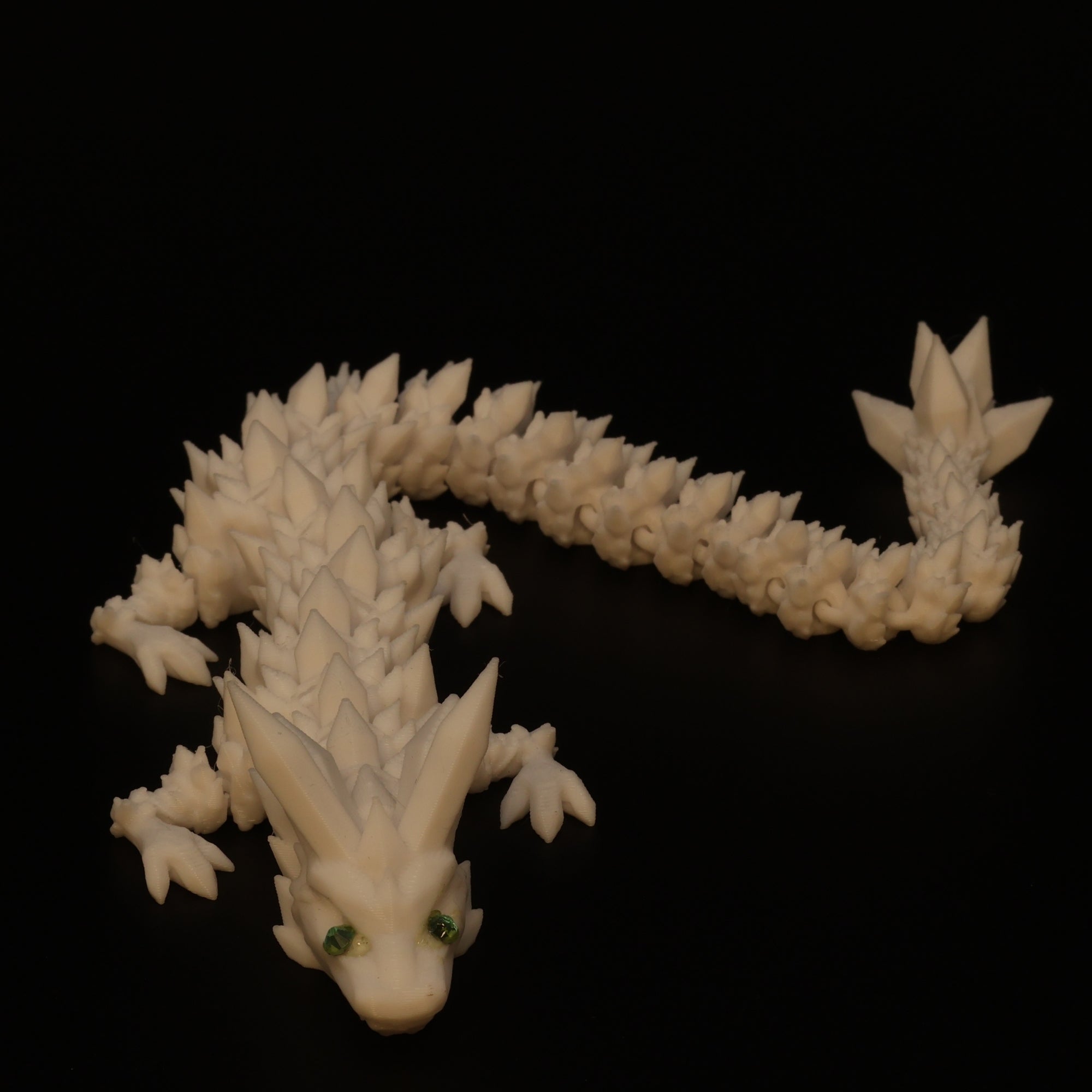 3D Printed Crystal Dragon w/ Gem Eyes