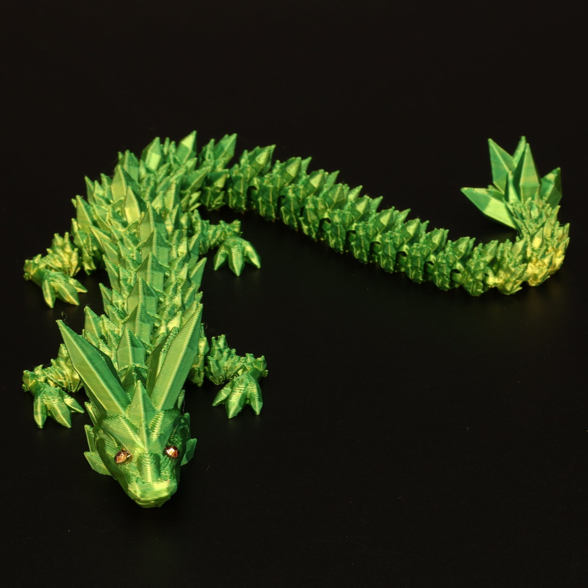 3D Printed Crystal Dragon w/ Gem Eyes