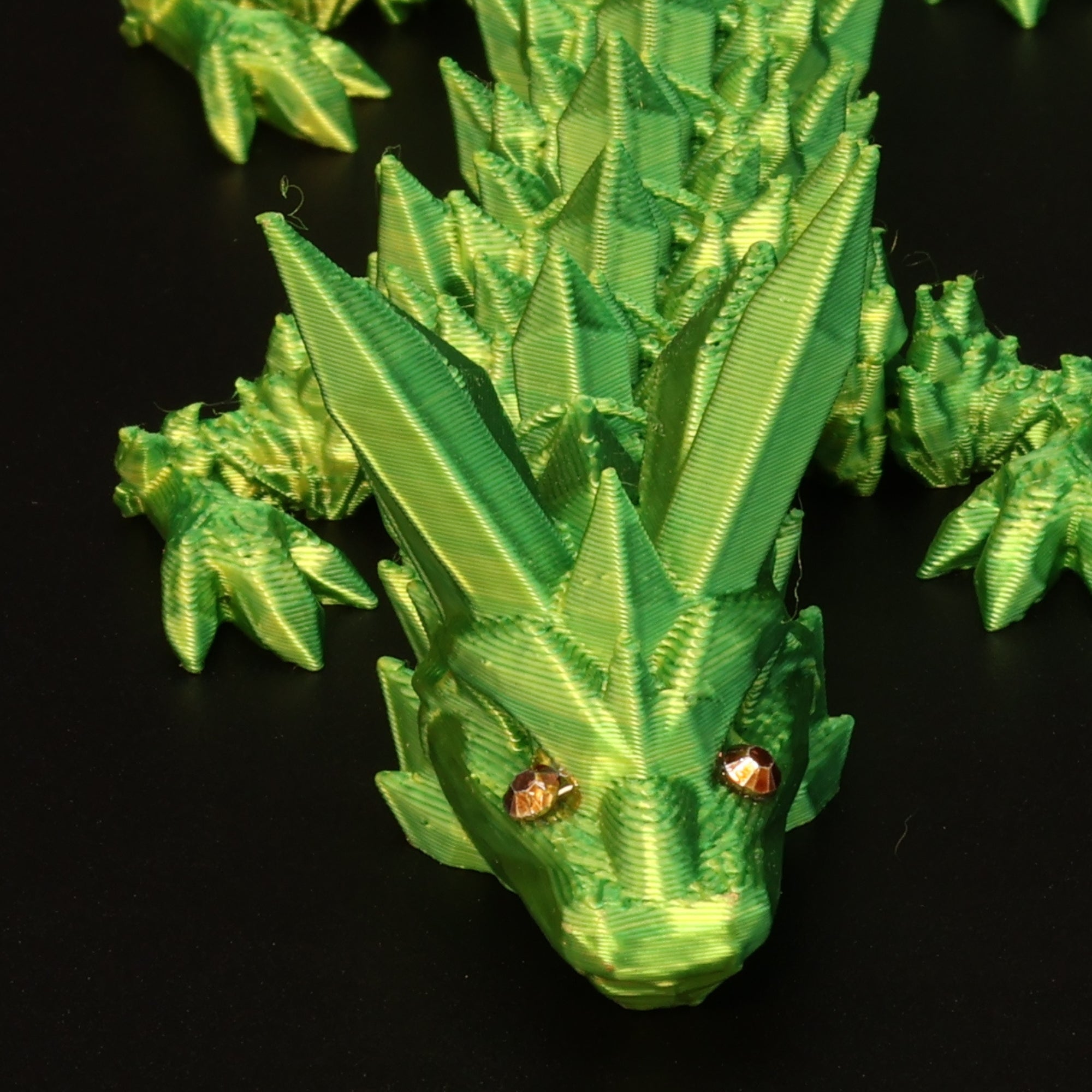 3D Printed Crystal Dragon w/ Gem Eyes