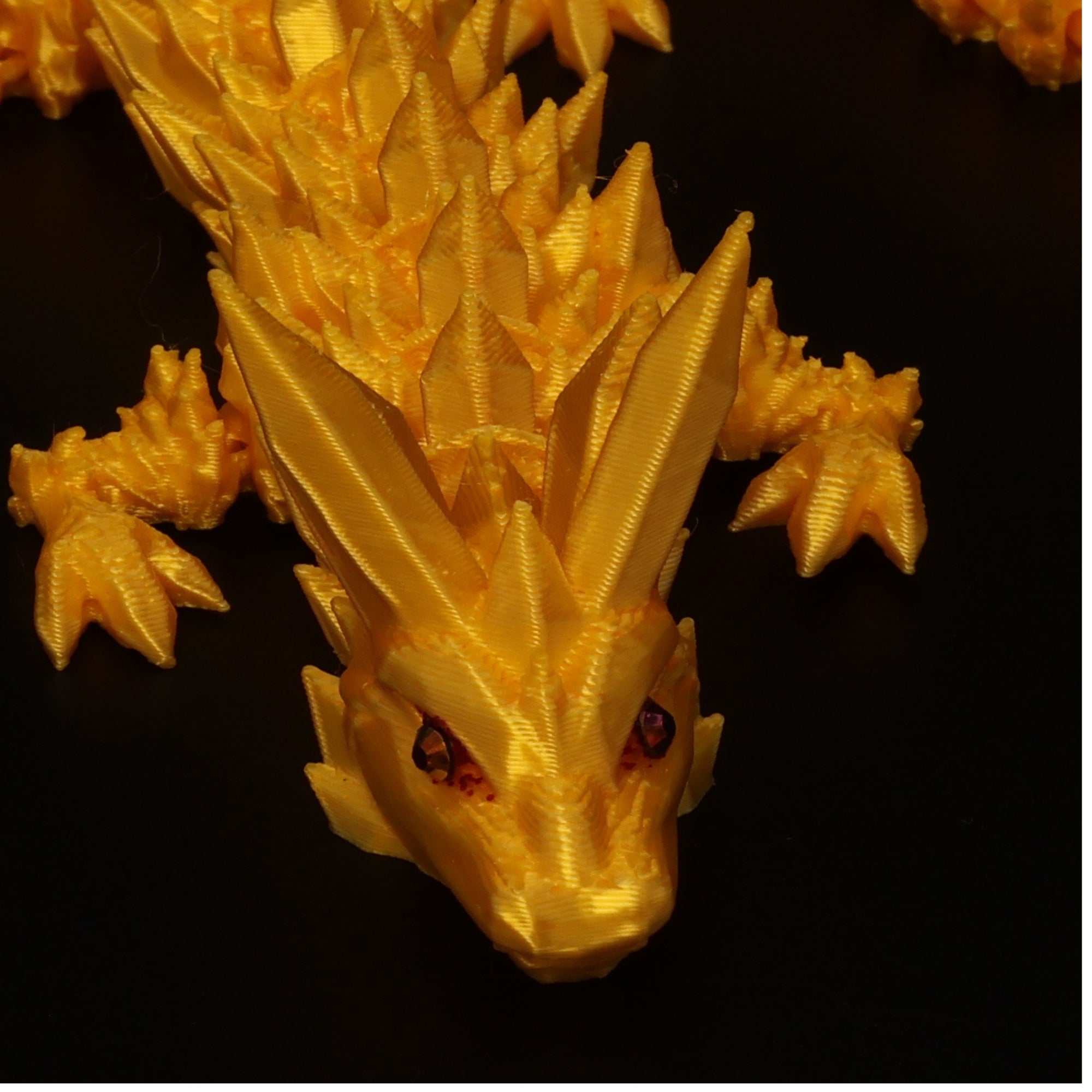 3D Printed Crystal Dragon w/ Gem Eyes