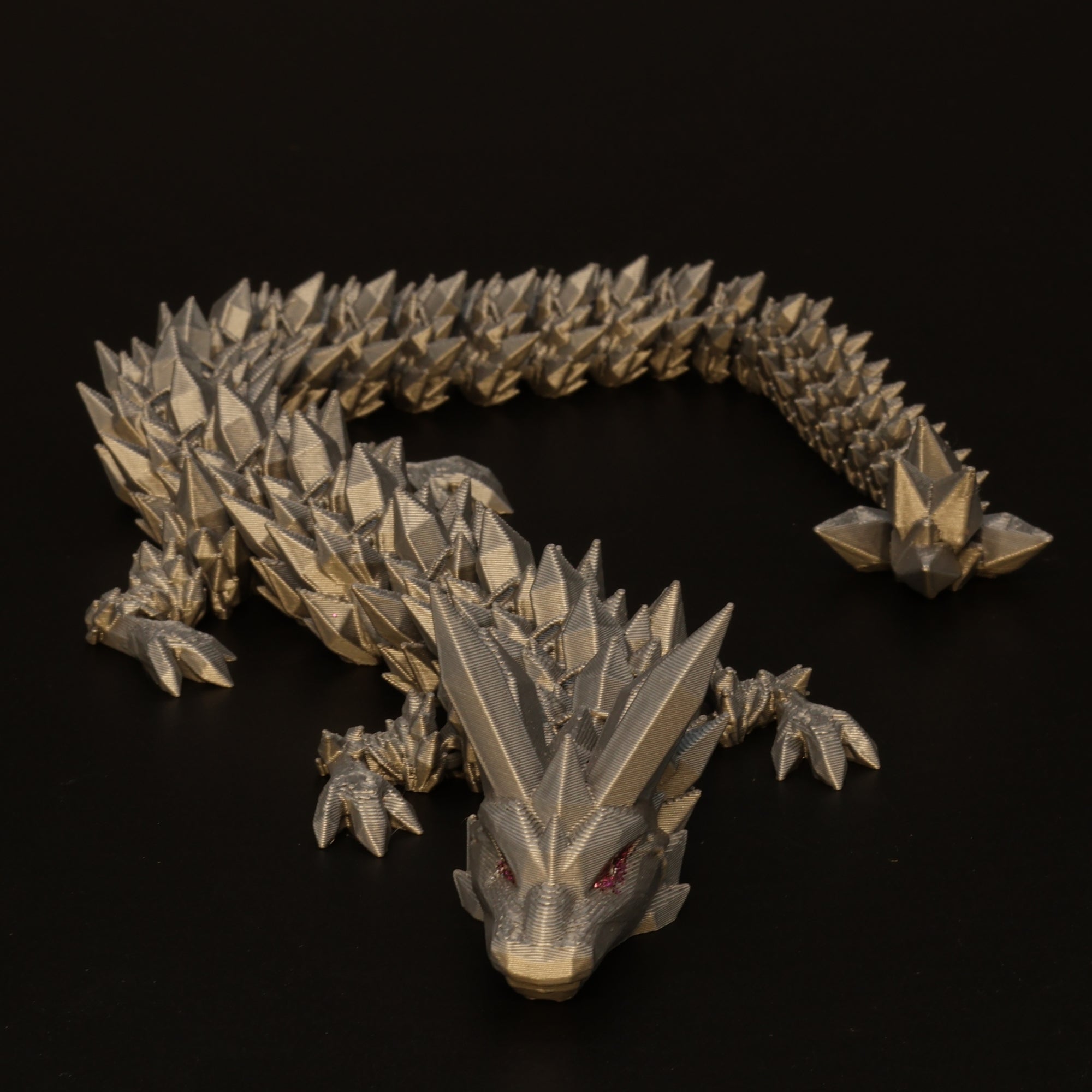 3D Printed Crystal Dragon w/ Gem Eyes
