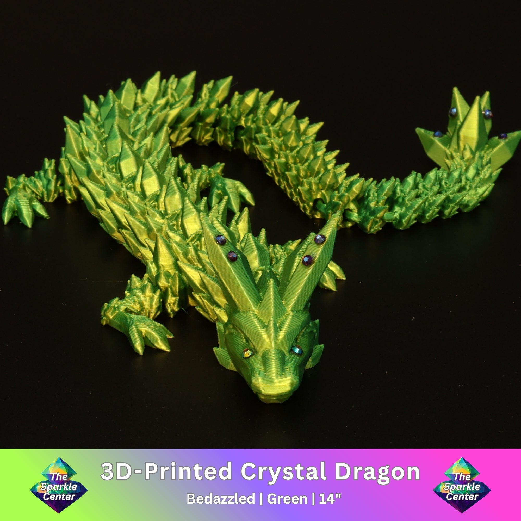 3D Printed Bedazzled Crystal  Dragon™