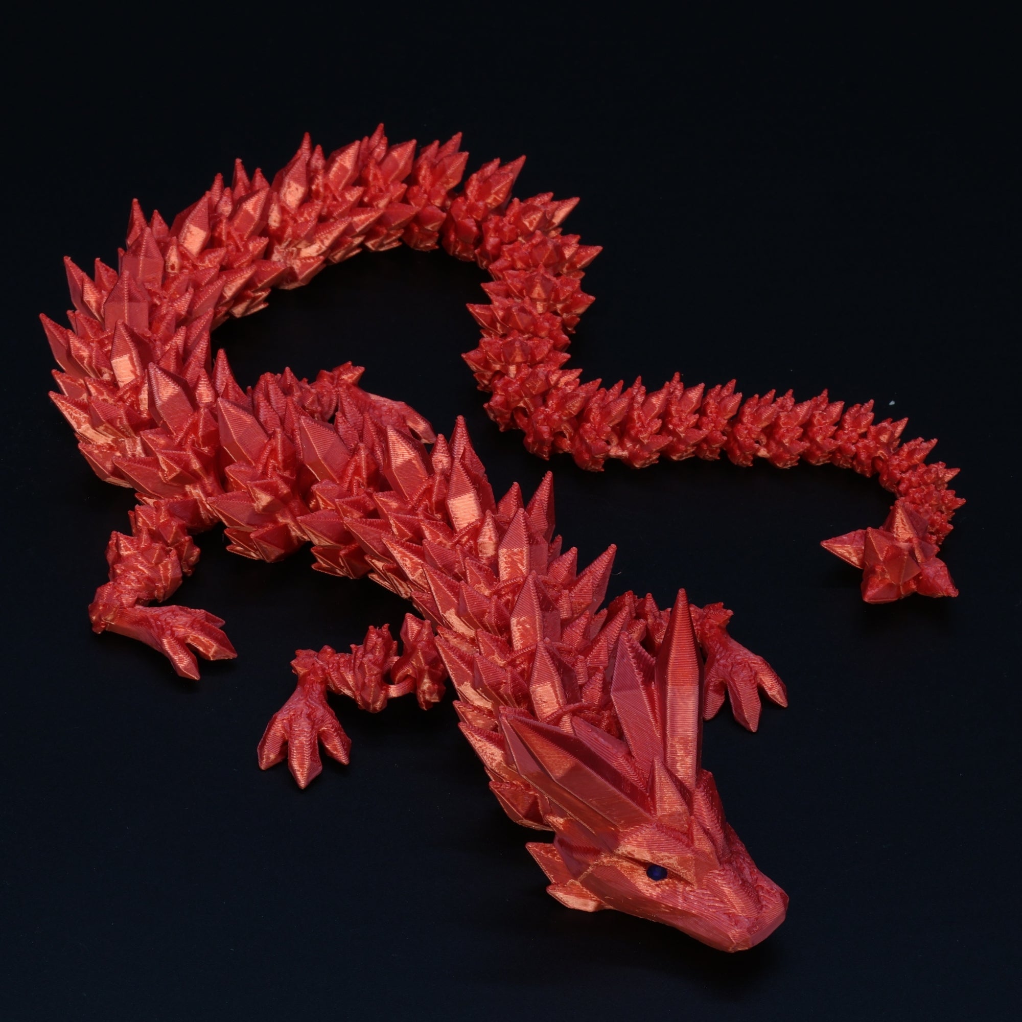 3D Printed Crystal Dragon w/ Gem Eyes