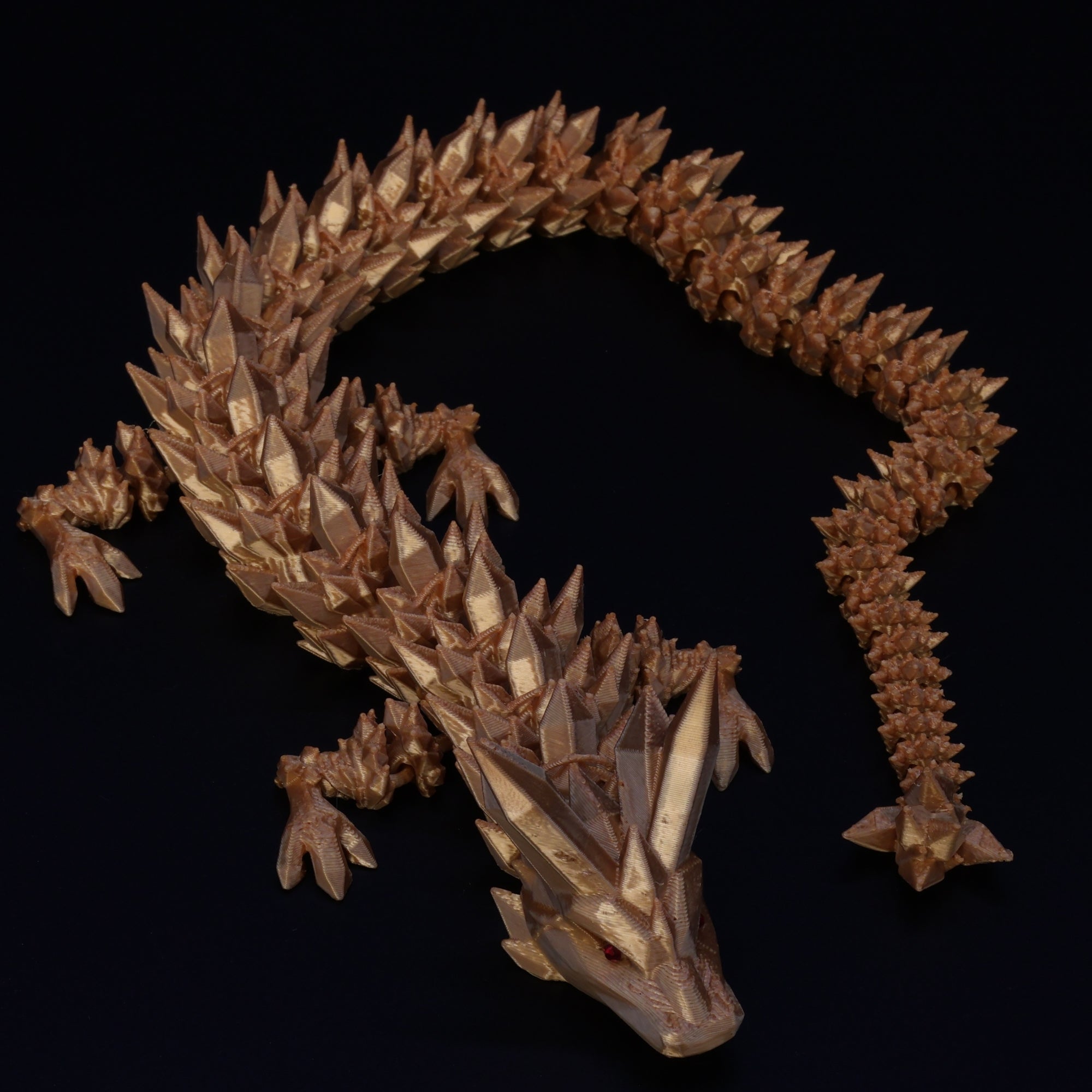 3D Printed Crystal Dragon w/ Gem Eyes