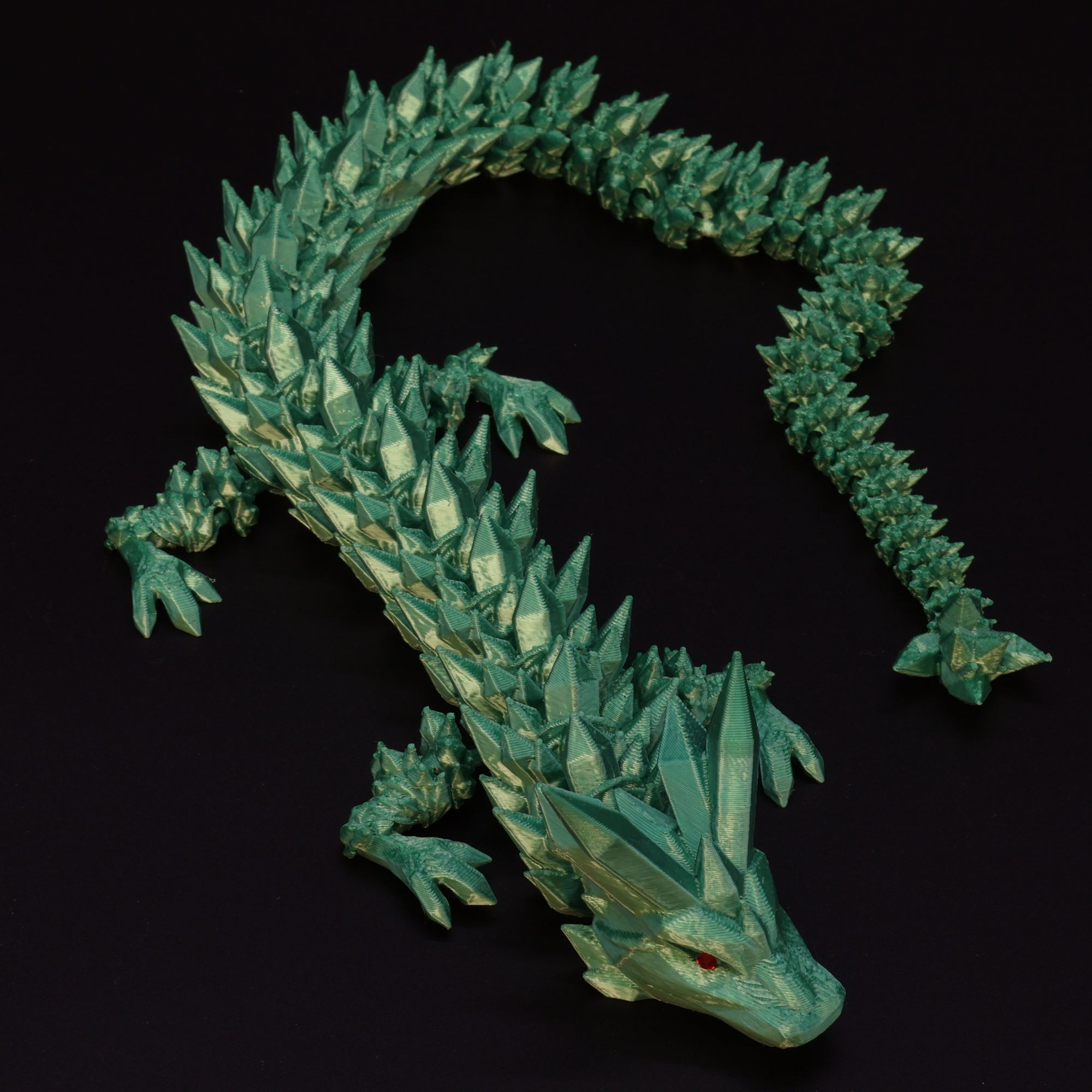3D Printed Crystal Dragon w/ Gem Eyes