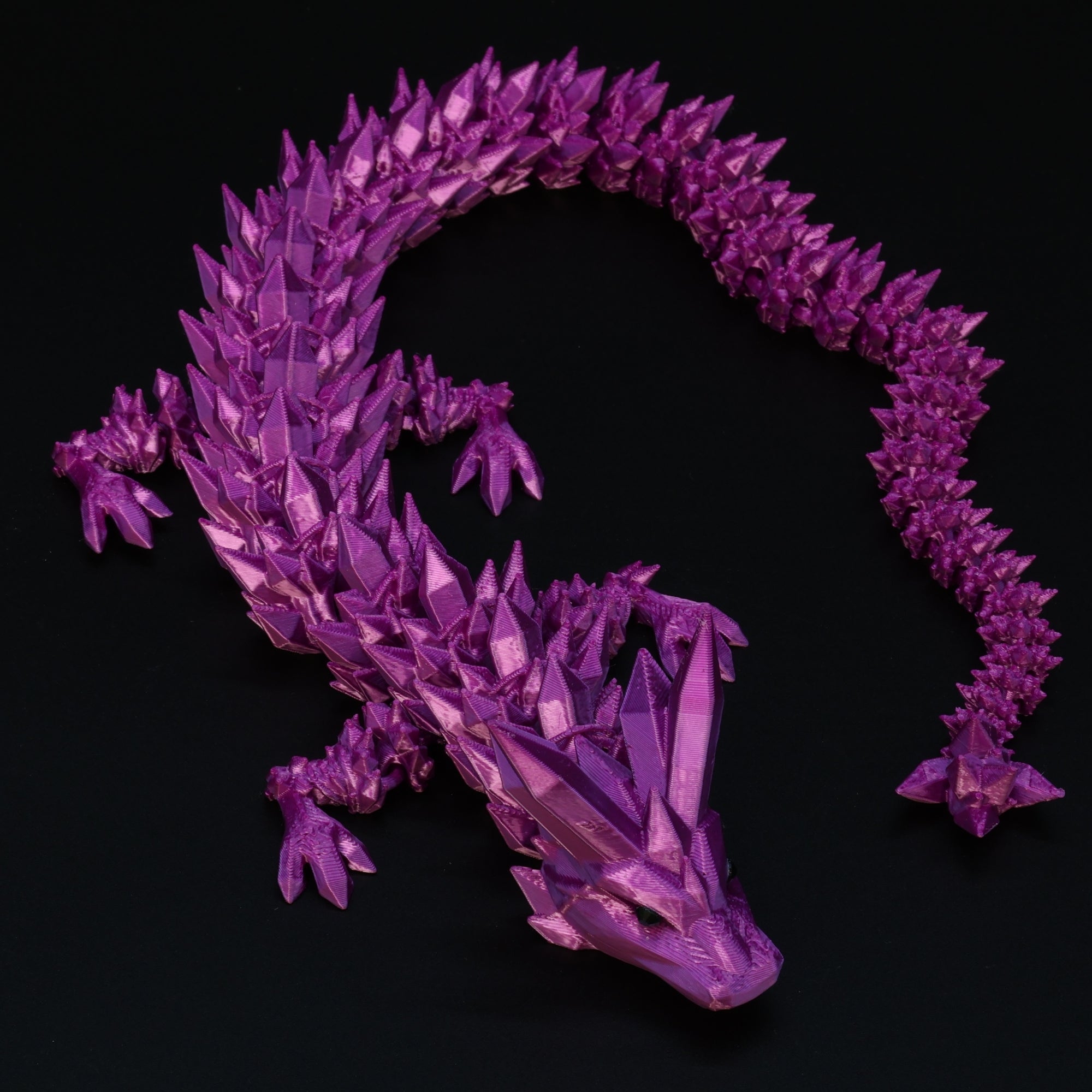 3D Printed Crystal Dragon w/ Gem Eyes