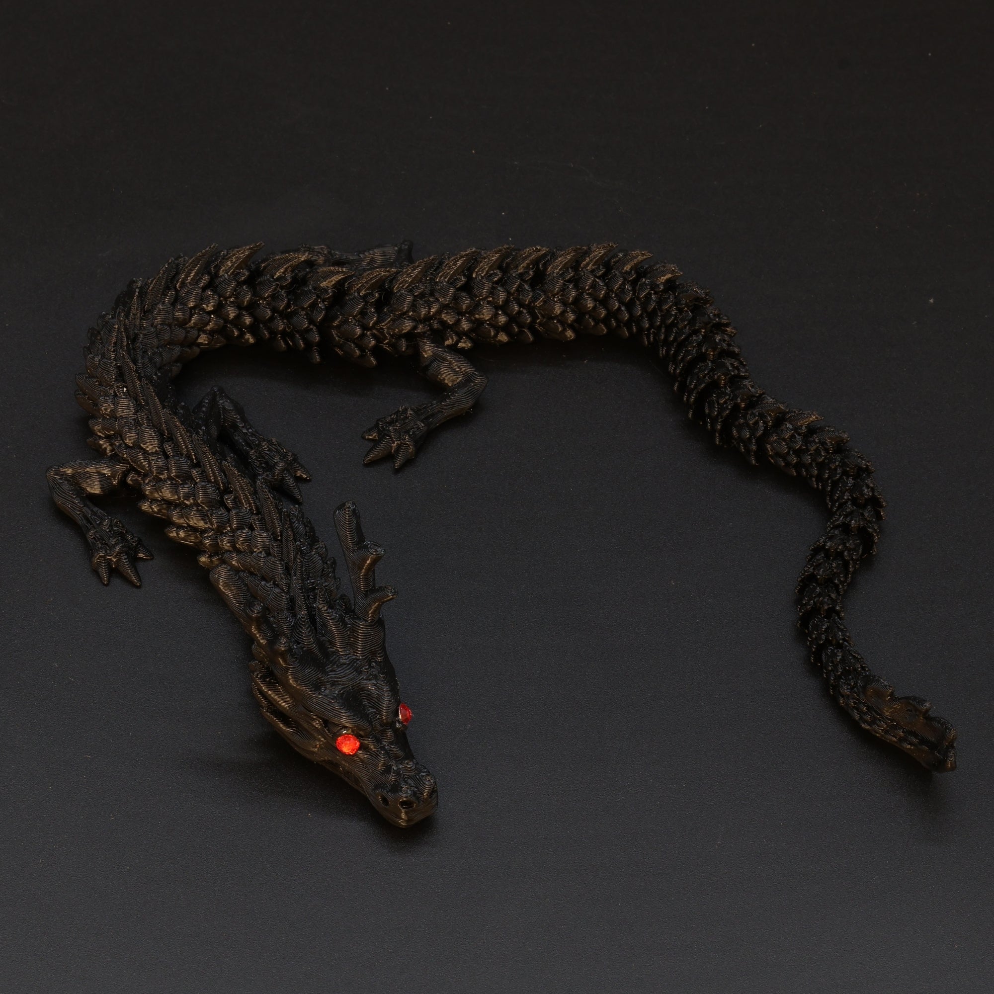 3D Printed Chinese Dragon w/ Gem Eyes