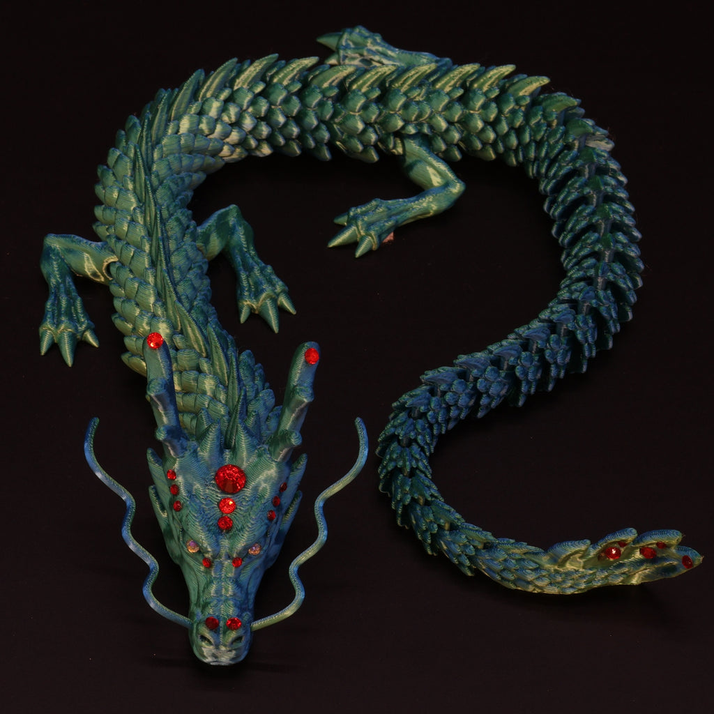3D Printed BEDAZZLED Chinese Dragon