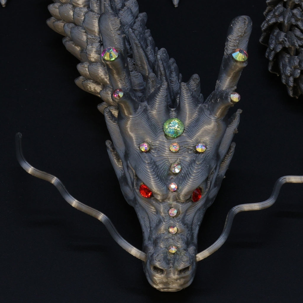 3D Printed BEDAZZLED Chinese Dragon