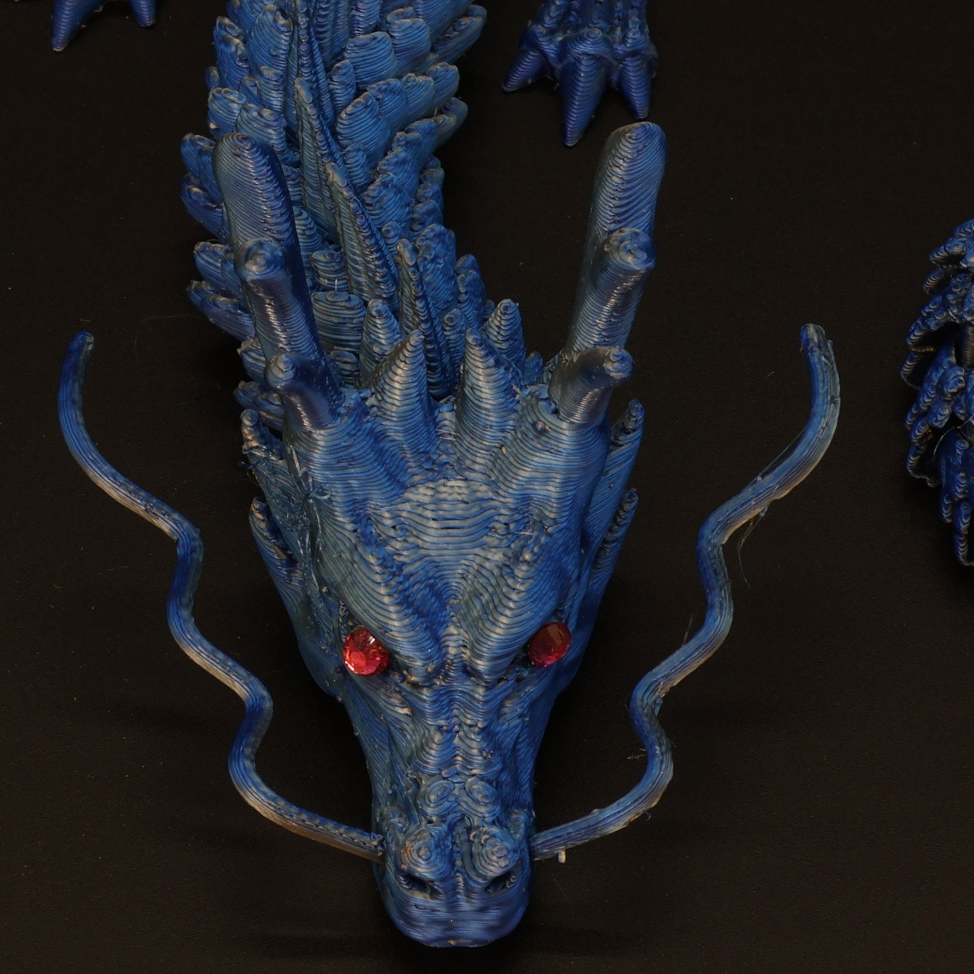 3D Printed Chinese Dragon w/ Gem Eyes