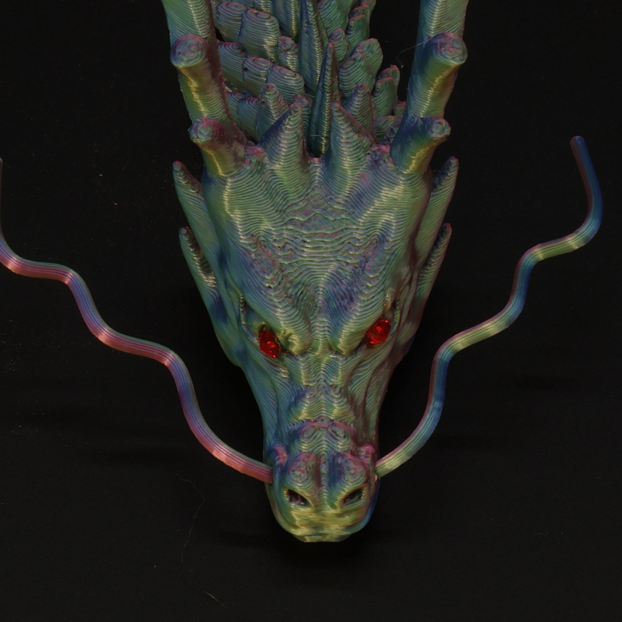 3D Printed Chinese Dragon w/ Gem Eyes