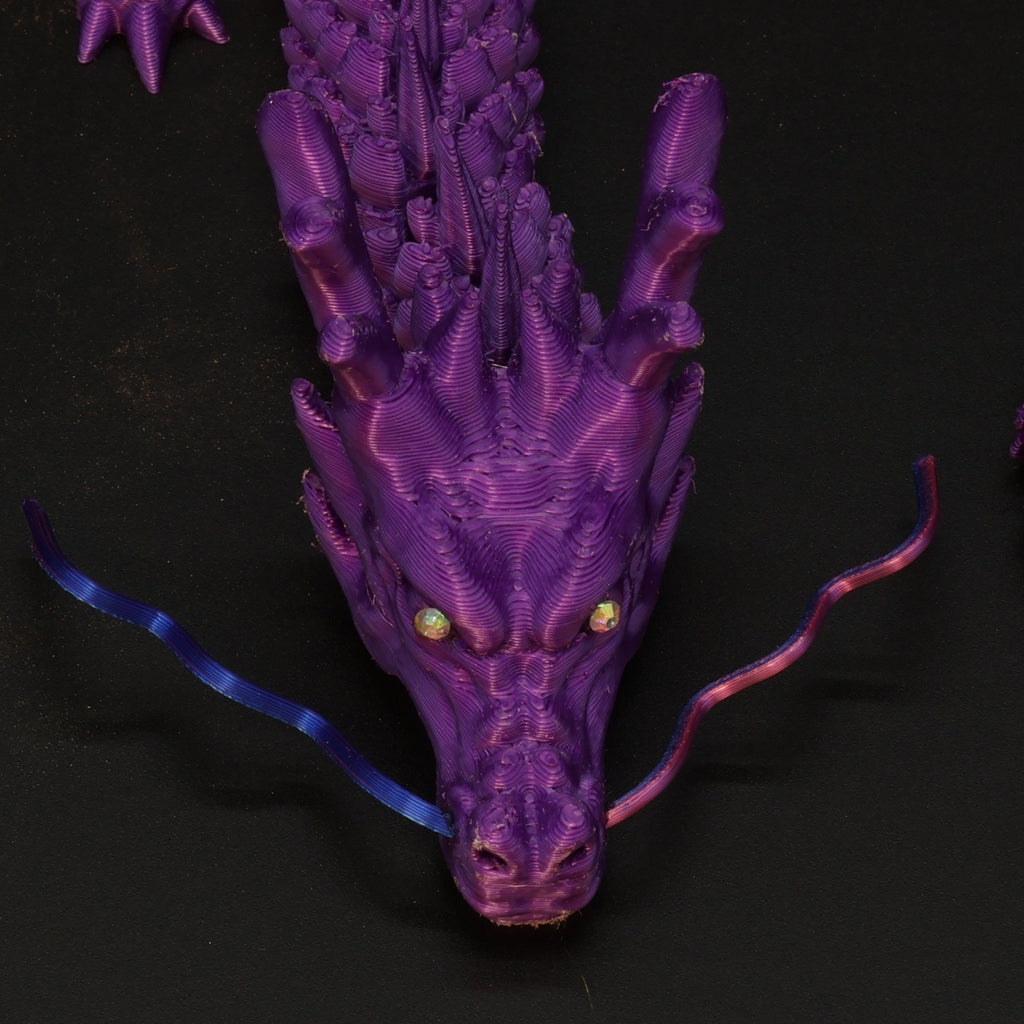 3D Printed Chinese Dragon w/ Gem Eyes