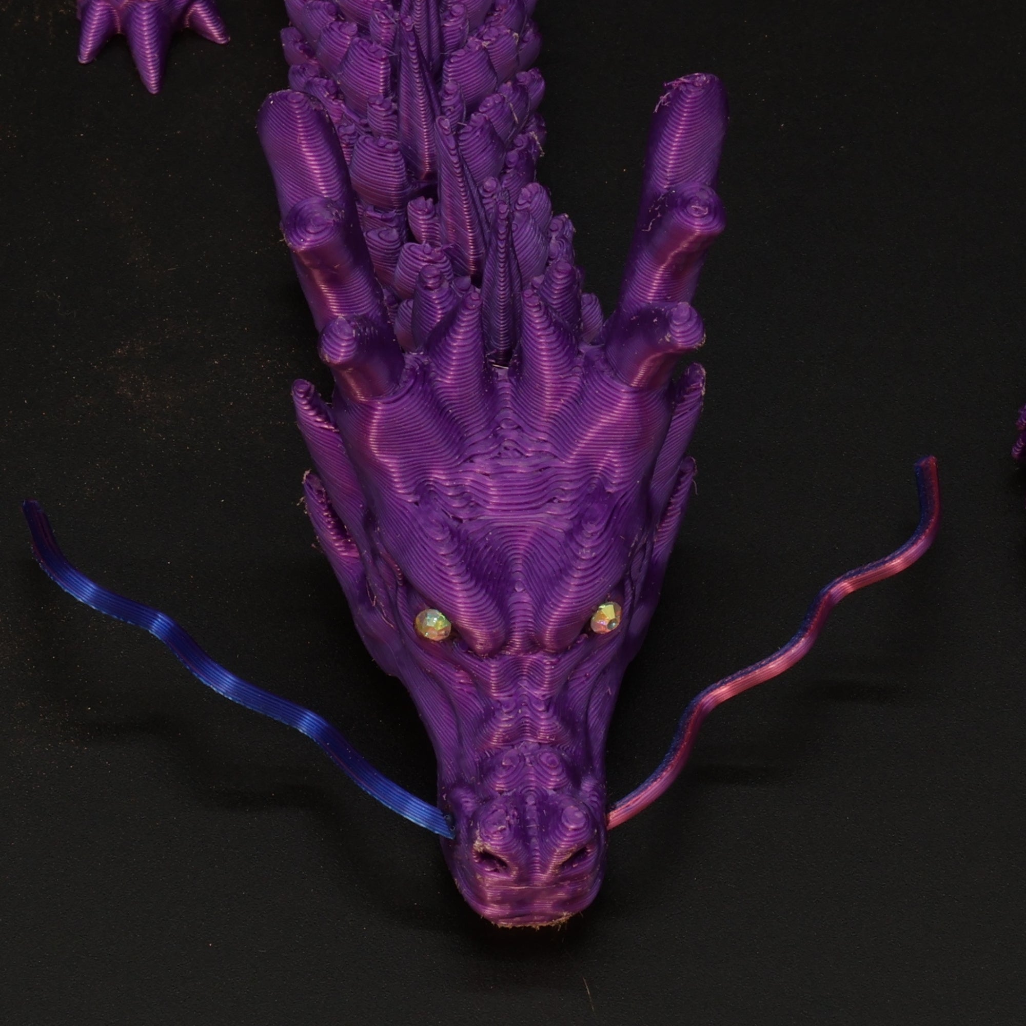 3D Printed Chinese Dragon w/ Gem Eyes