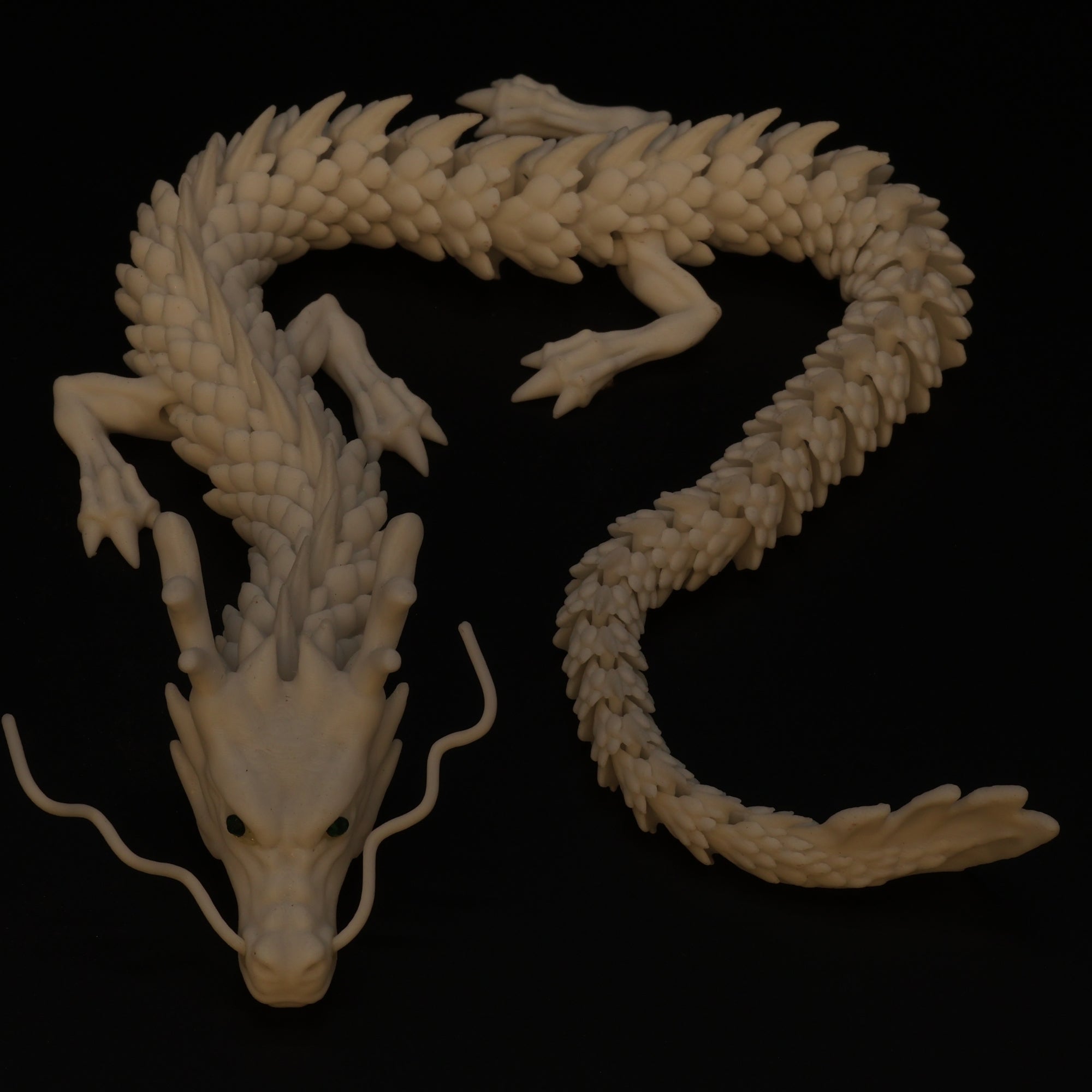3D Printed Chinese Dragon w/ Gem Eyes