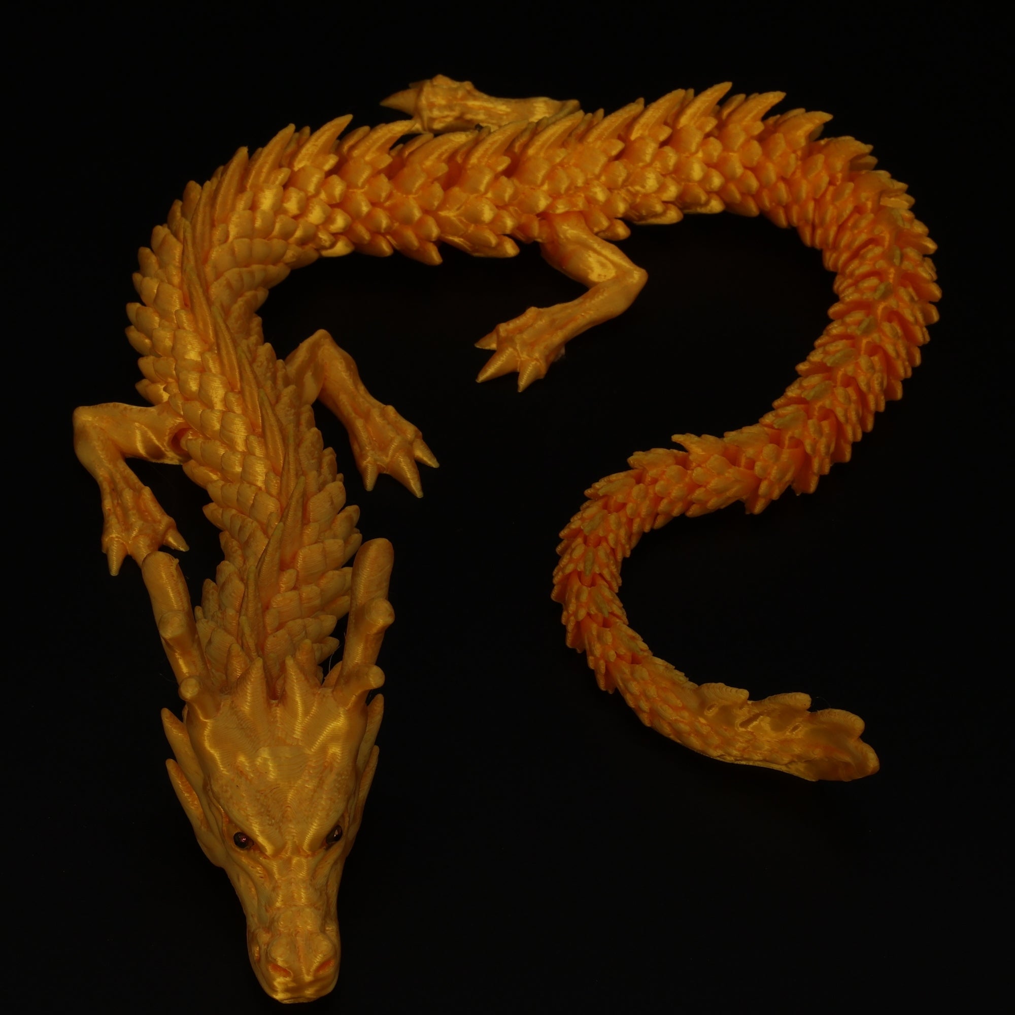 3D Printed Chinese Dragon w/ Gem Eyes