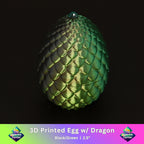 3D Printed Dragon Egg w/ Dragon