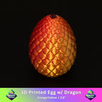3D Printed Dragon Egg w/ Dragon