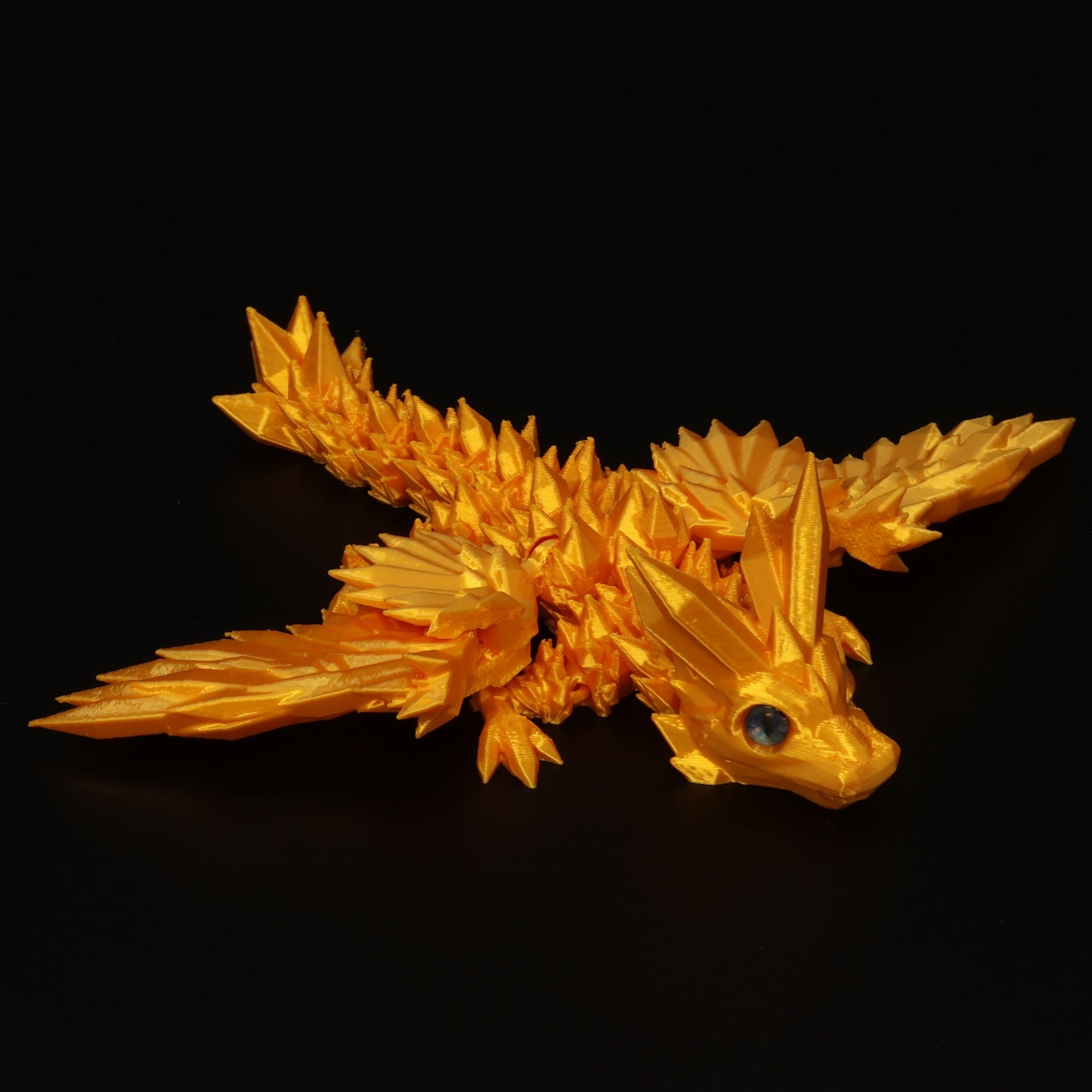 3D Printed Crystal-Winged Dragon w/ Animal Eyes