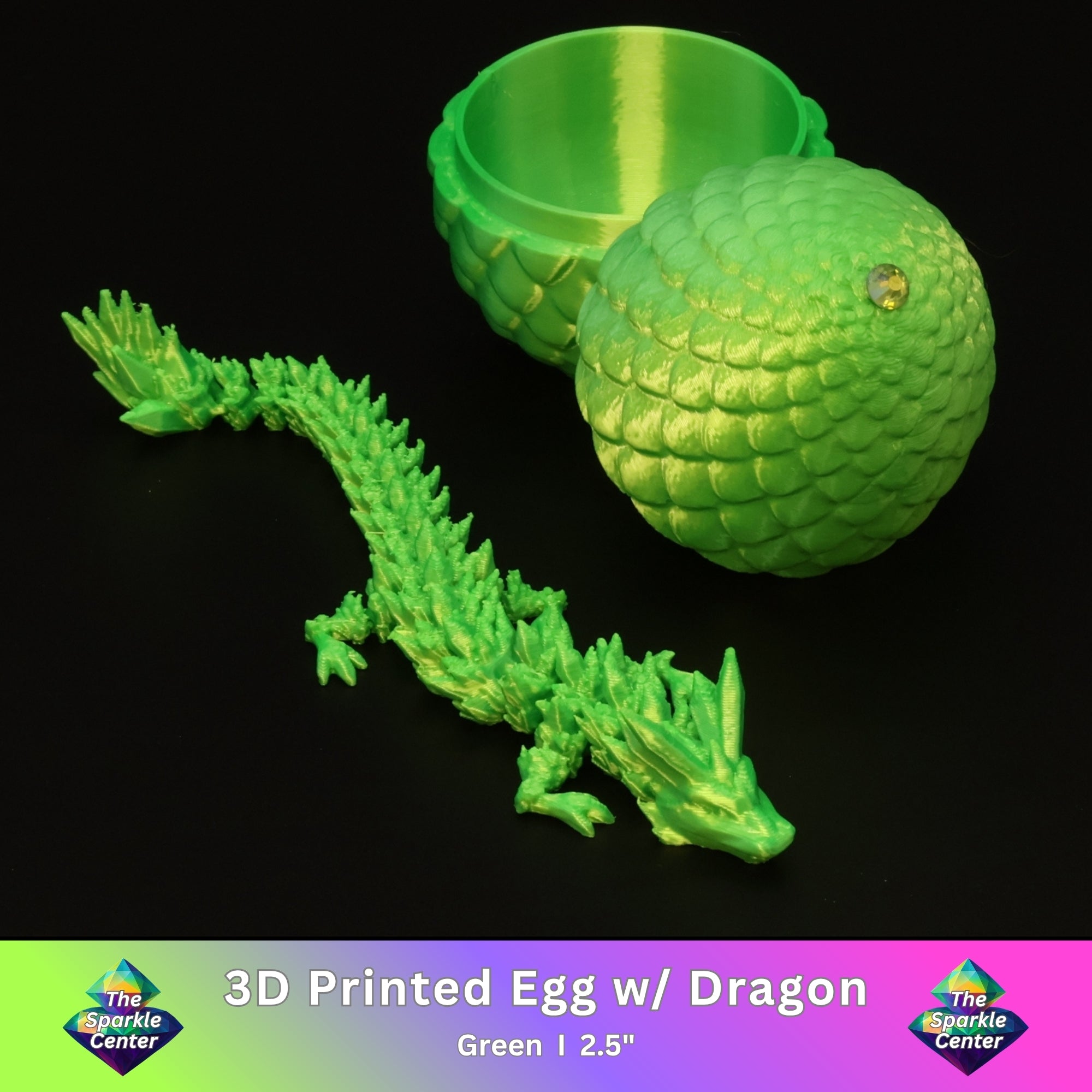 3D Printed Dragon Egg w/ Dragon