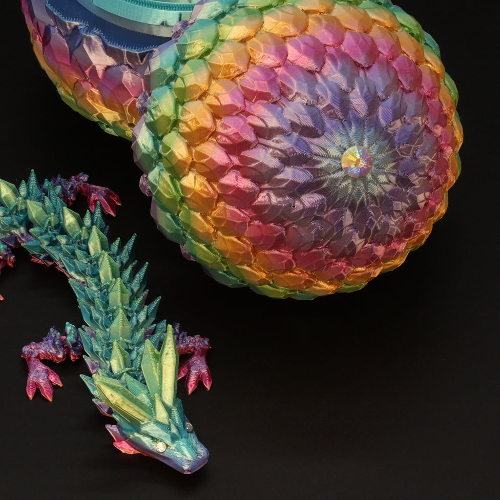 3D Printed Dragon Egg w/ Dragon