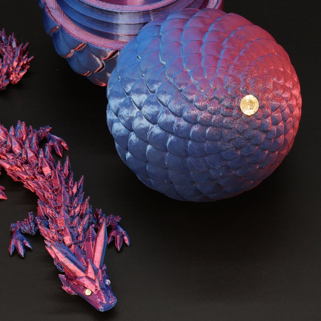 3D Printed Dragon Egg w/ Dragon