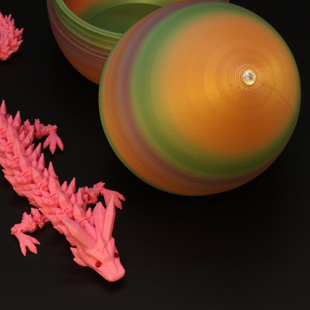 3D Printed Dragon Egg w/ Dragon