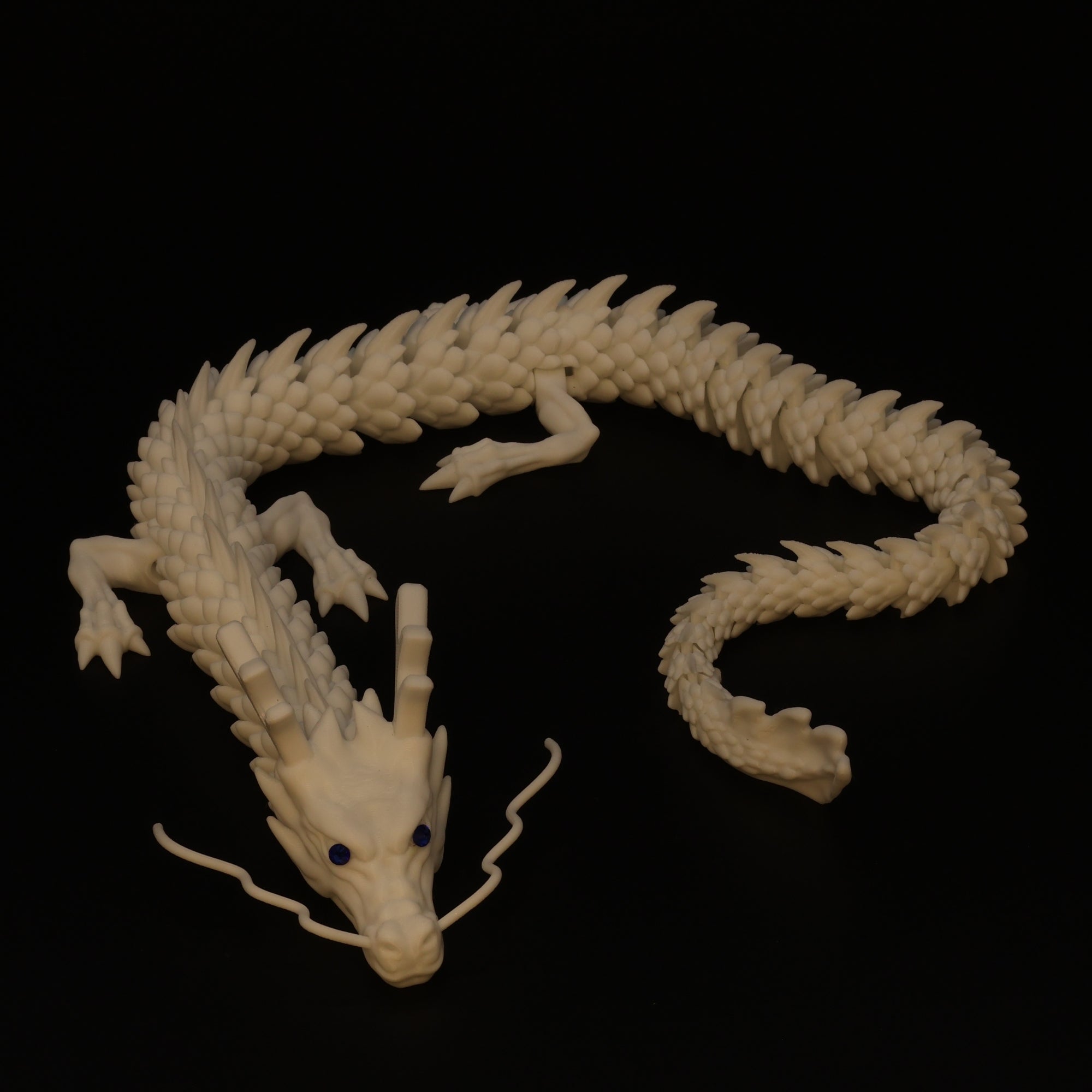 3D Printed Chinese Dragon w/ Gem Eyes