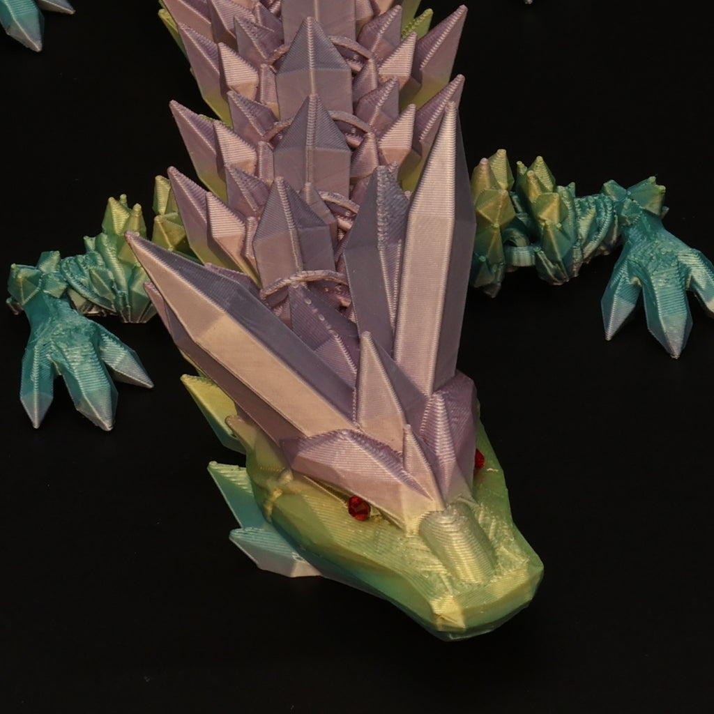 3D Printed Crystal Dragon w/ Gem Eyes