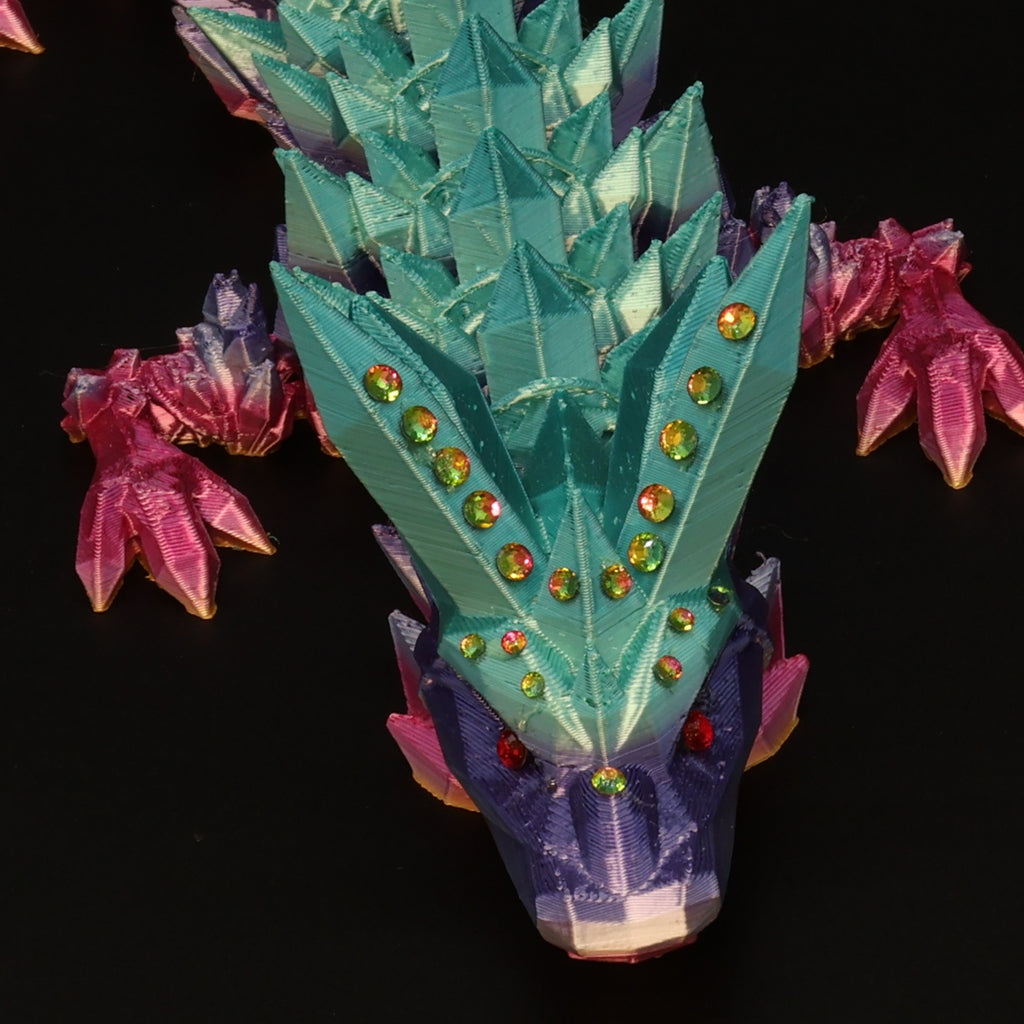 3D Printed BEDAZZLED Crystal Dragons