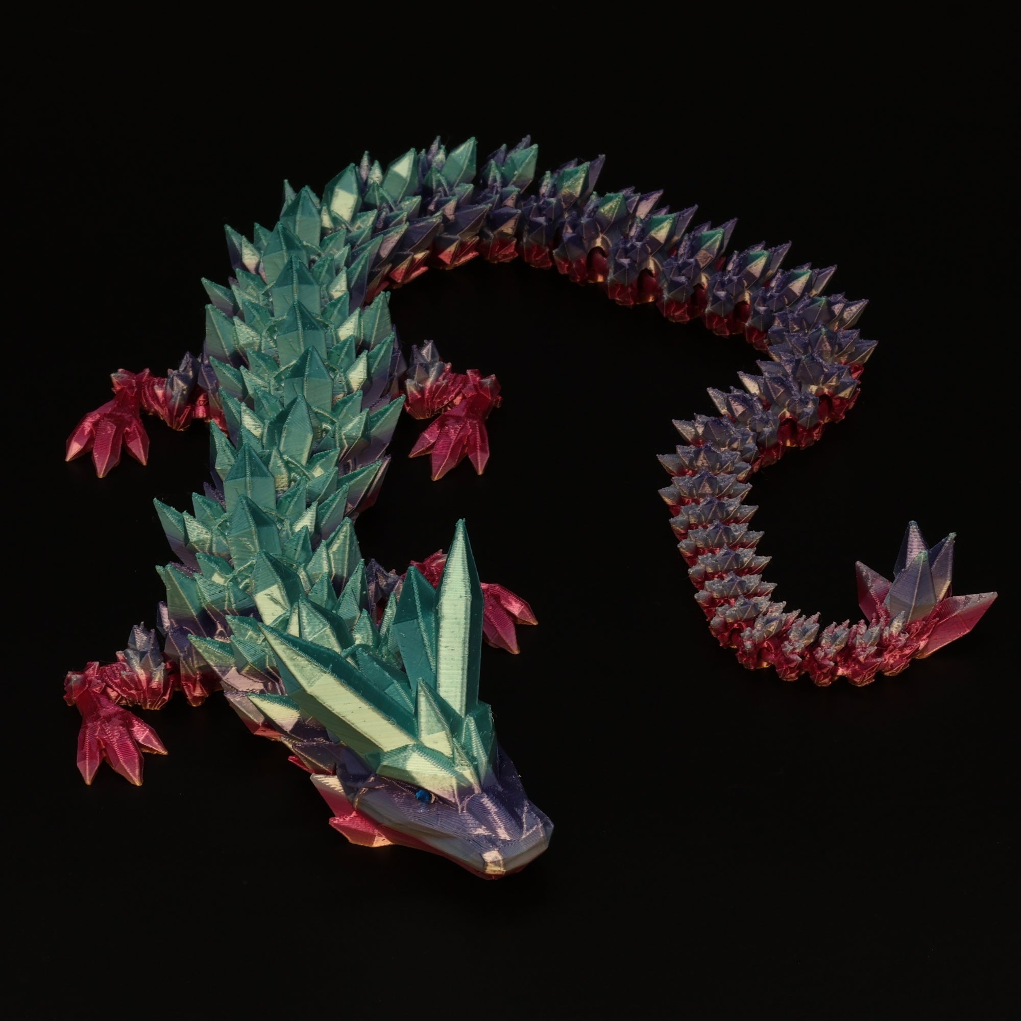 3D Printed Crystal Dragon w/ Gem Eyes