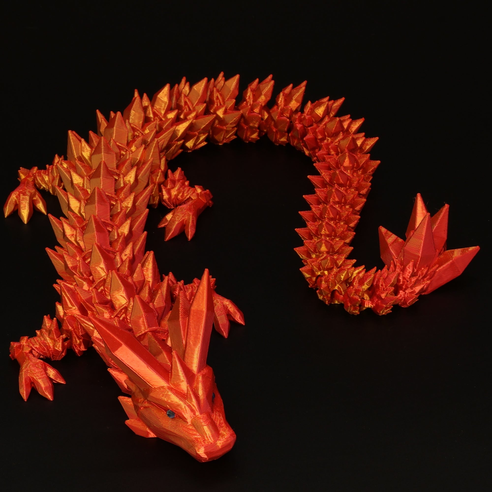 3D Printed Crystal Dragon w/ Gem Eyes