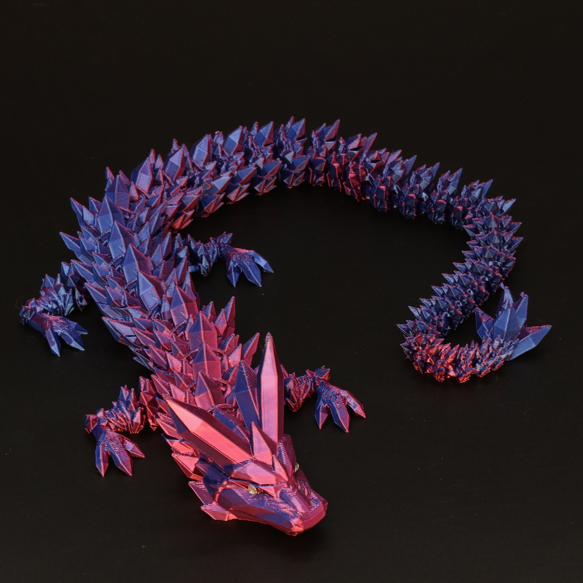 3D Printed Crystal Dragon w/ Gem Eyes