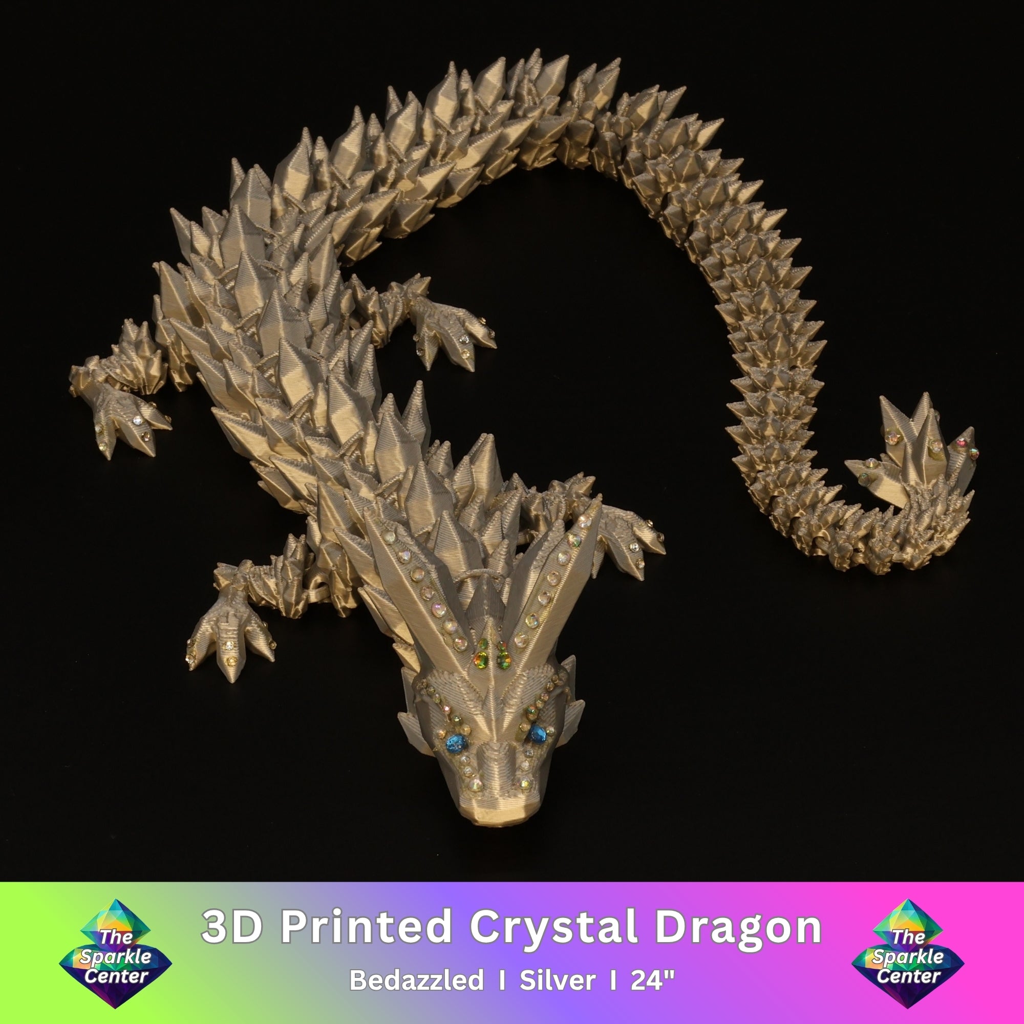 3D Printed Bedazzled Crystal  Dragon™