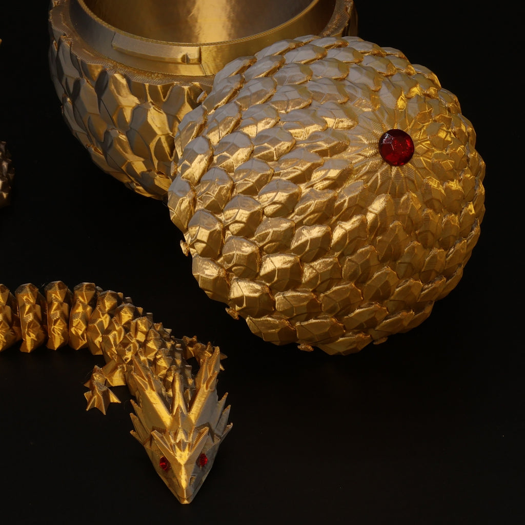 3D Printed Dragon Egg w/ Dragon