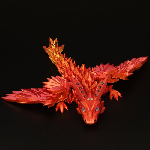 3D Printed Bedazzled Crystal-Winged Dragon™
